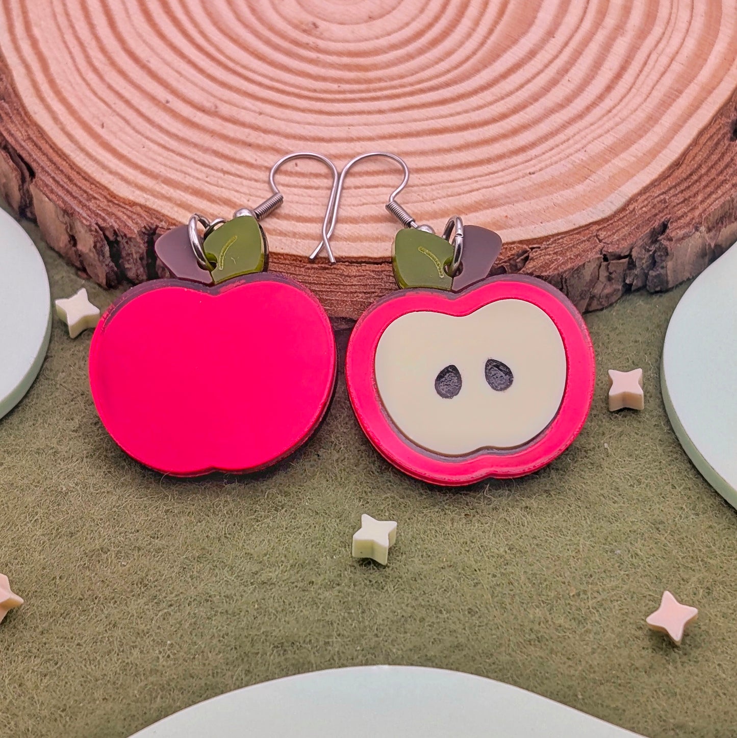Apple and a Half Earrings