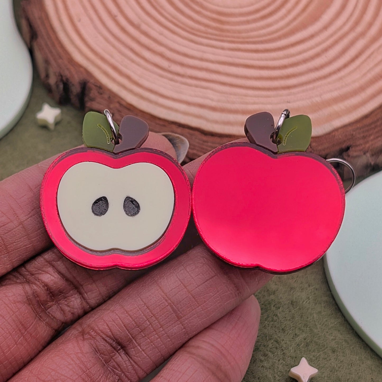 Apple and a Half Earrings
