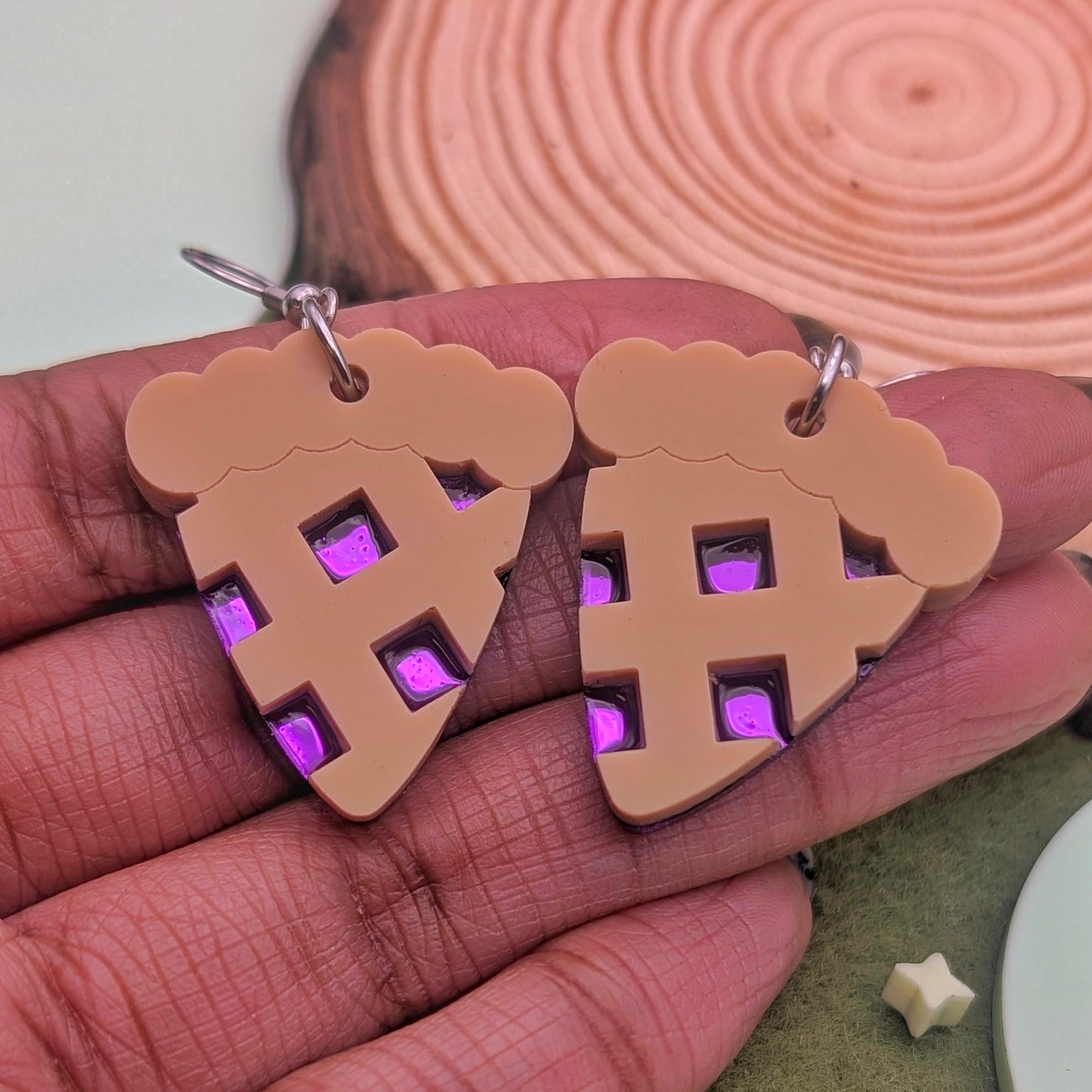 Blueberry Pie Slice Earrings