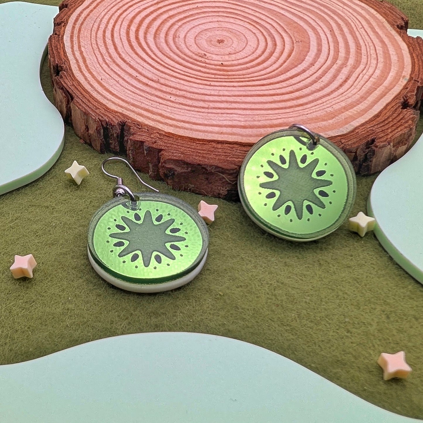 Kiwi Slice Earrings