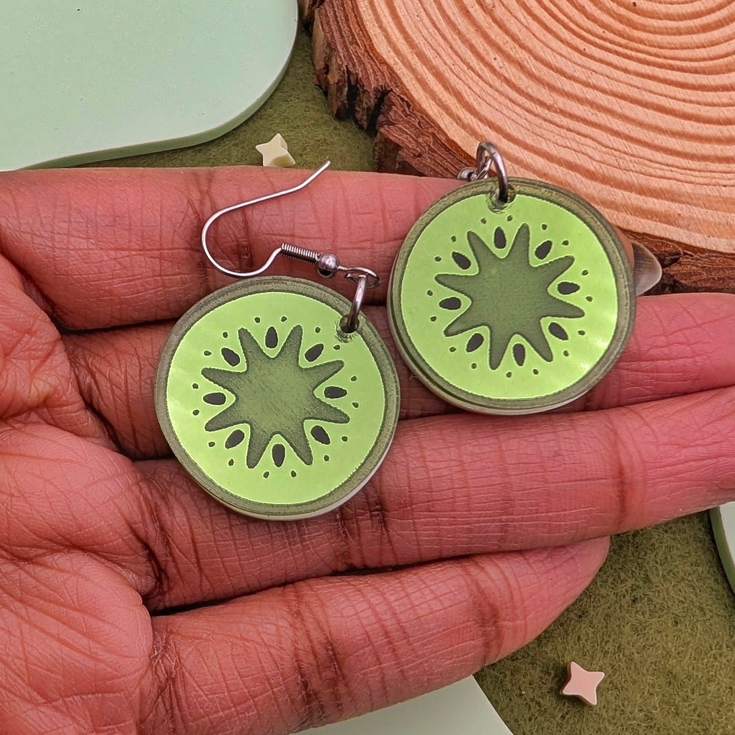Kiwi Slice Earrings