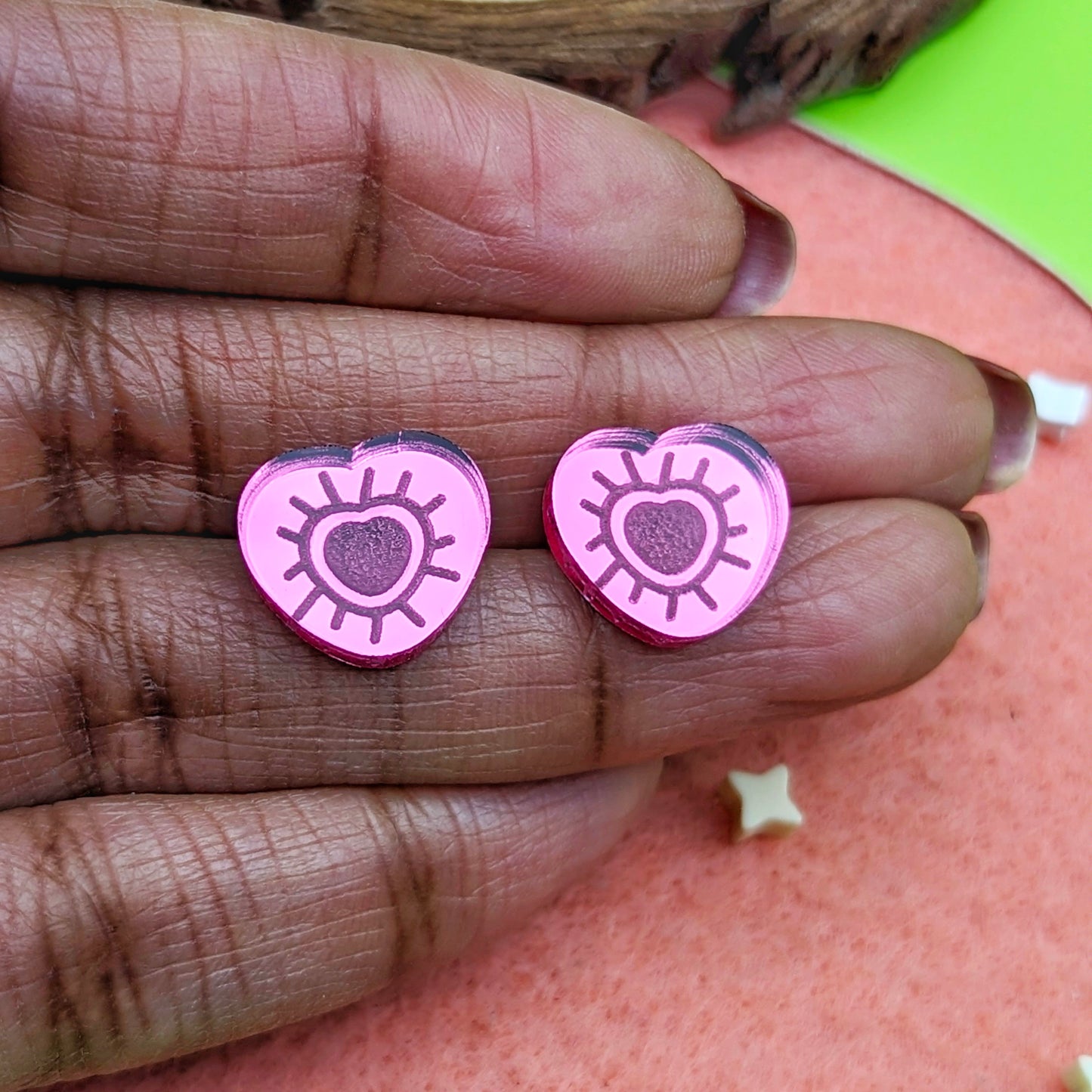 Heartthrob Pink Stud Earrings