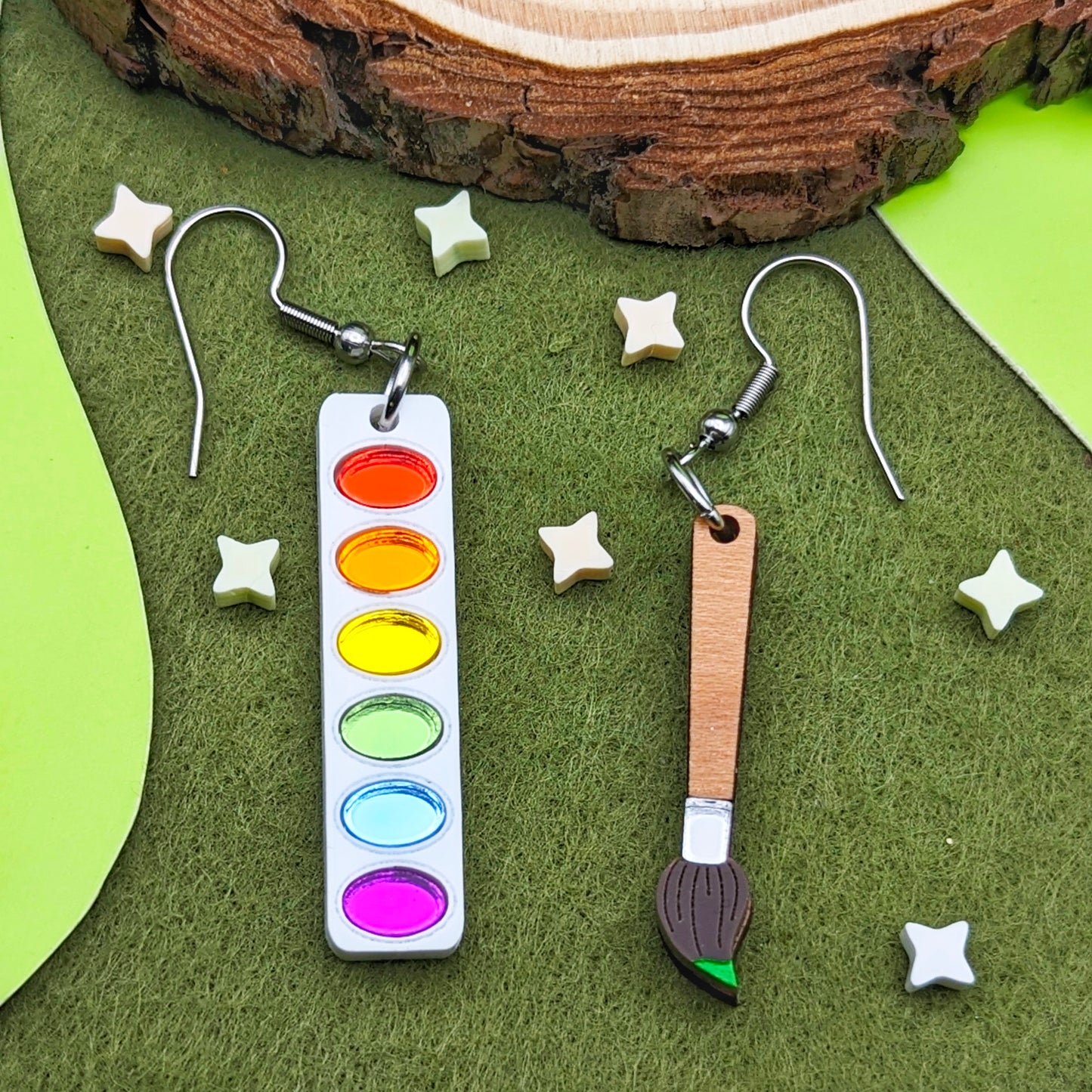 Watercolor Paint Set Earrings