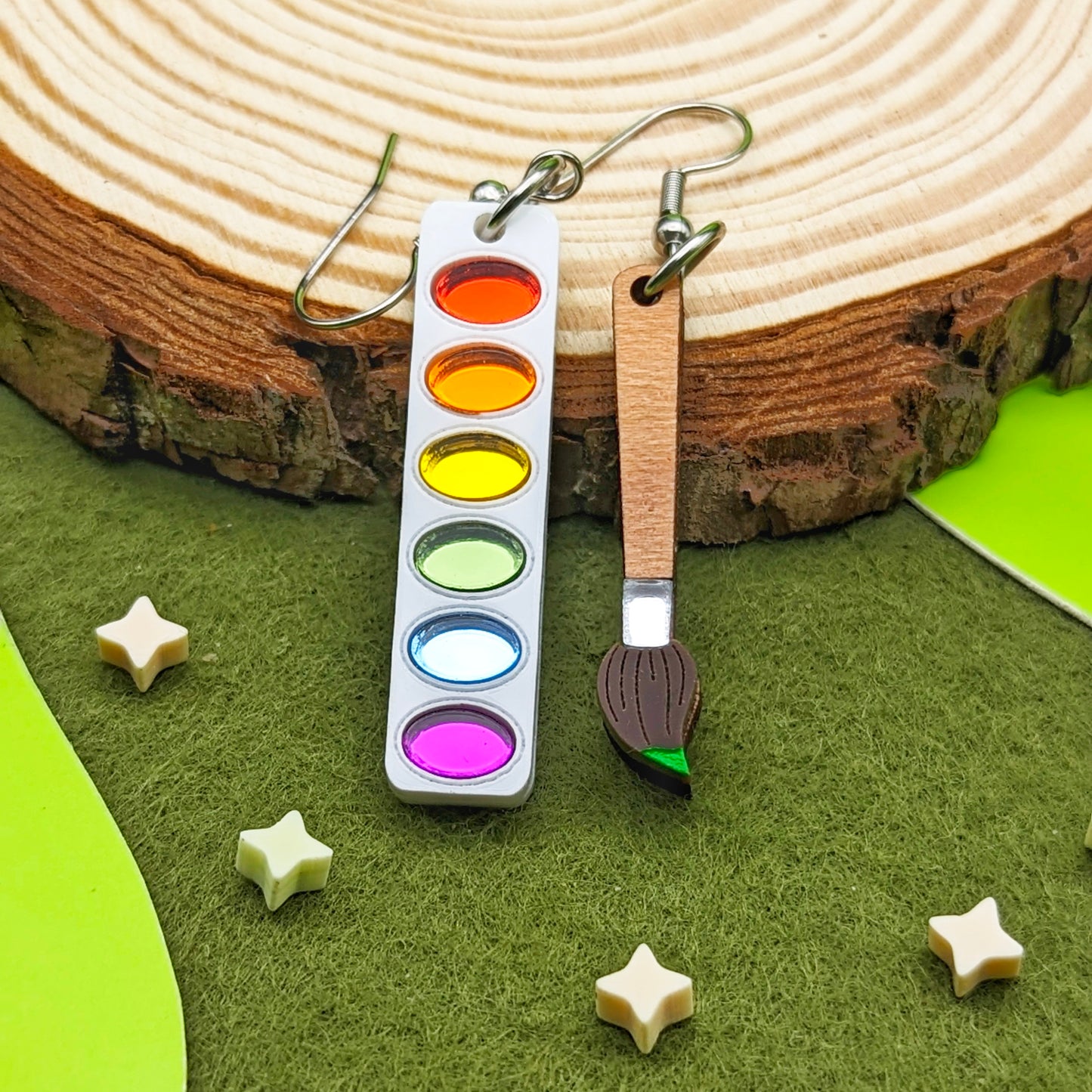 Watercolor Paint Set Earrings