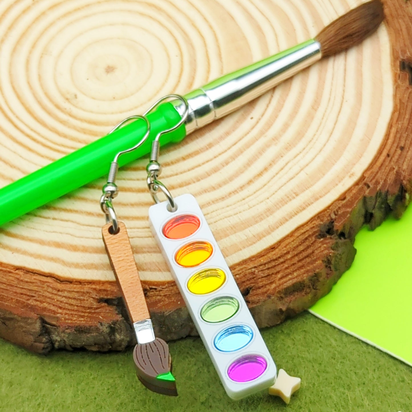 Watercolor Paint Set Earrings