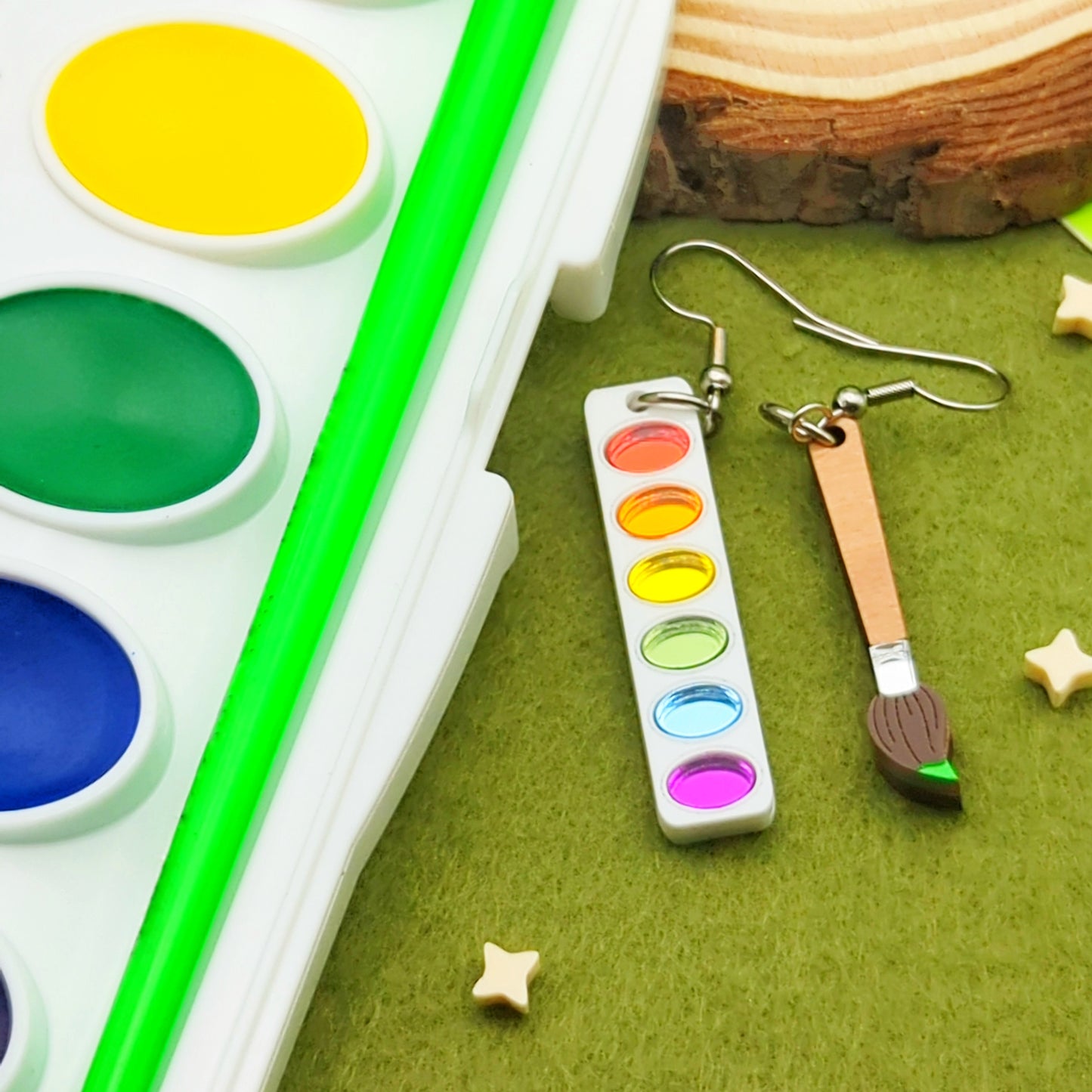 Watercolor Paint Set Earrings