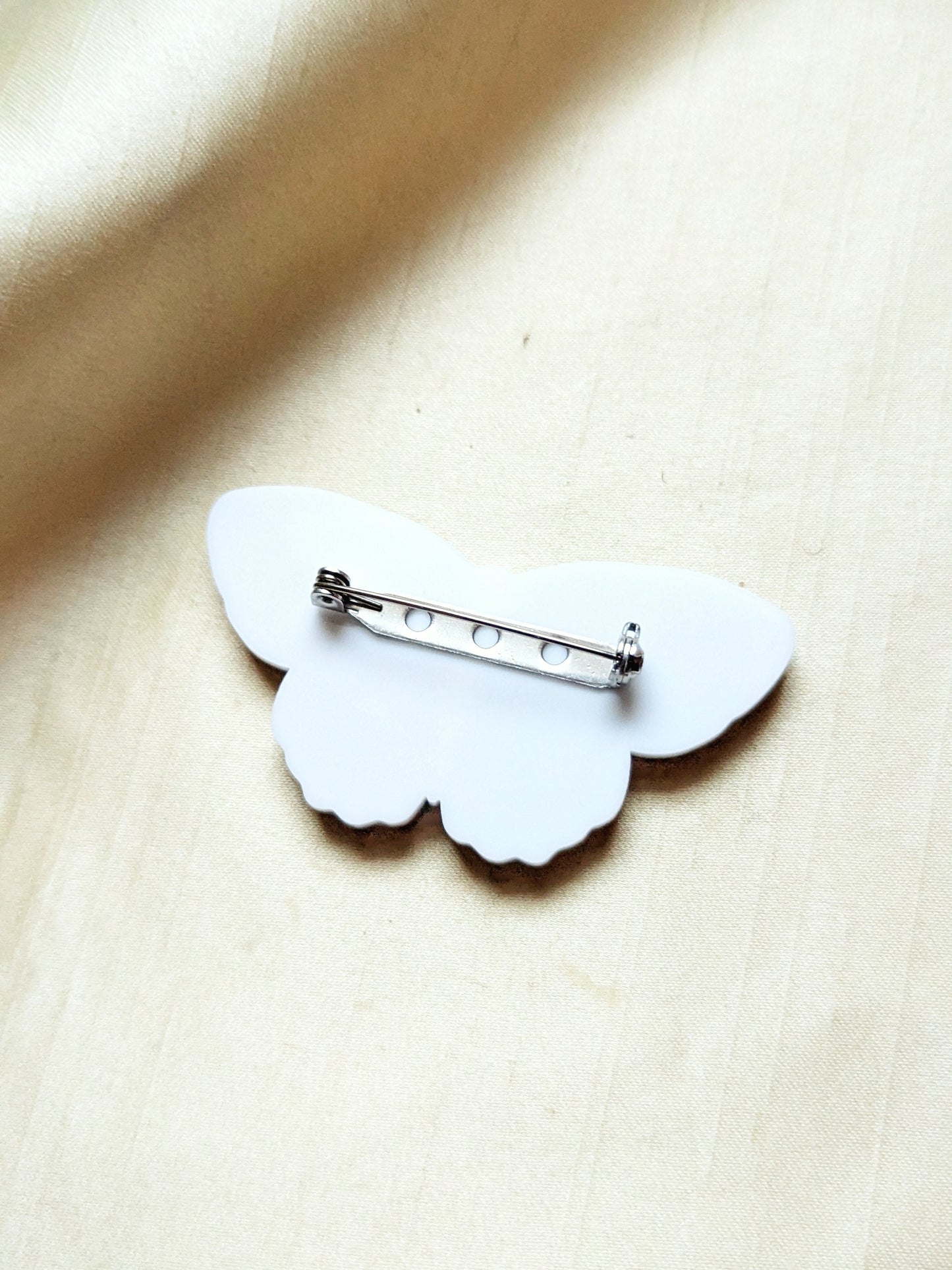 Marbled White Butterfly Brooch