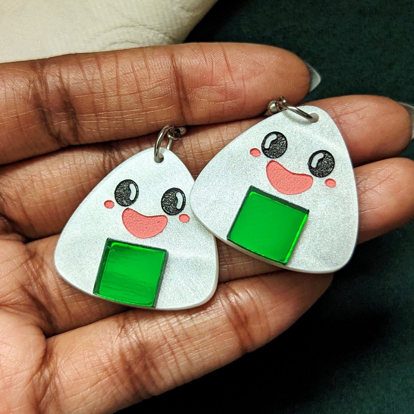Kawaii Onigiri Dangle Earrings