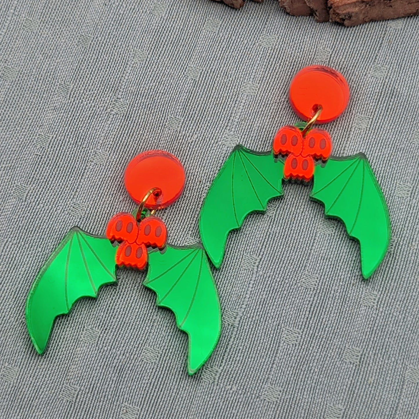 Spooky Holly Winter Statement Earrings