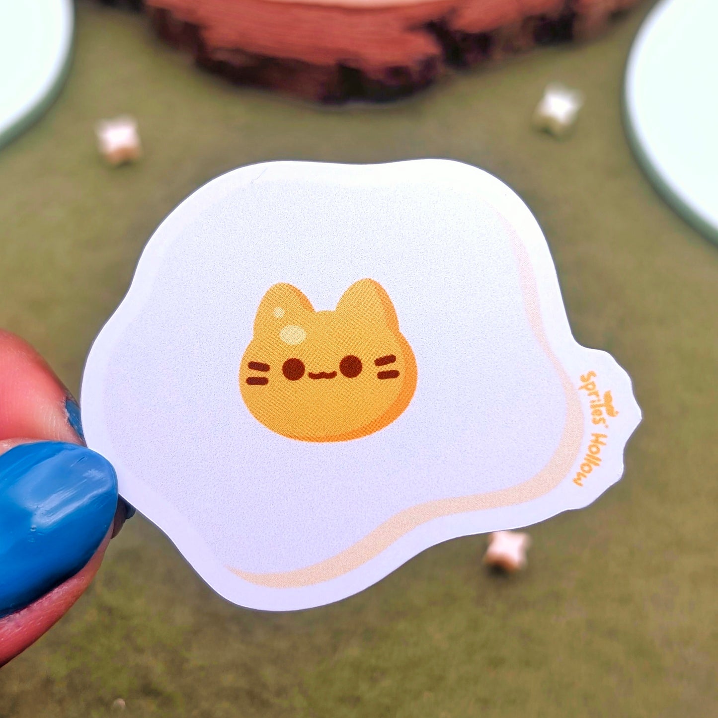 Egg Cat Vinyl Sticker