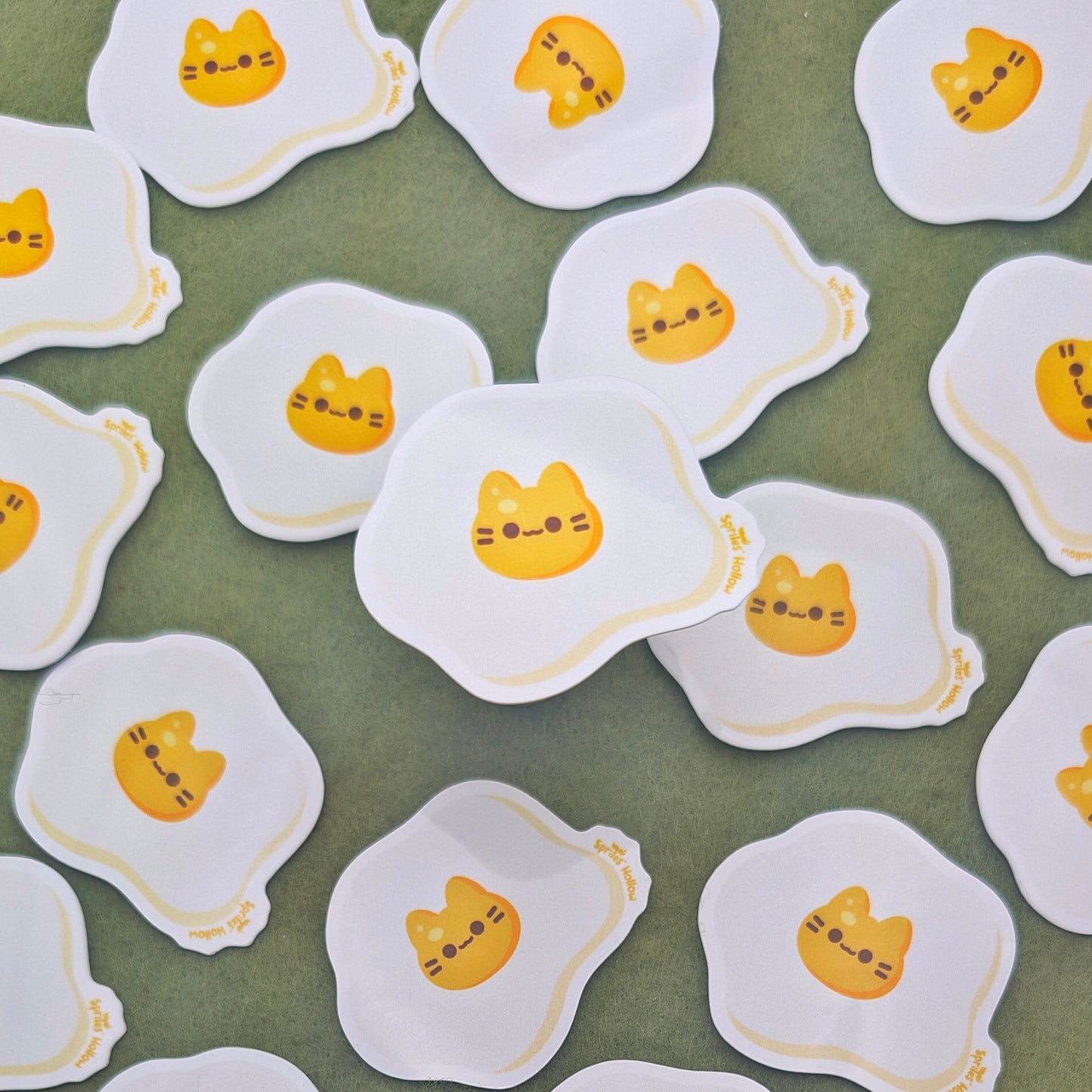 Egg Cat Vinyl Sticker