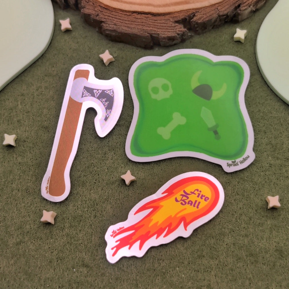TTRPG Vinyl Sticker Trio Set