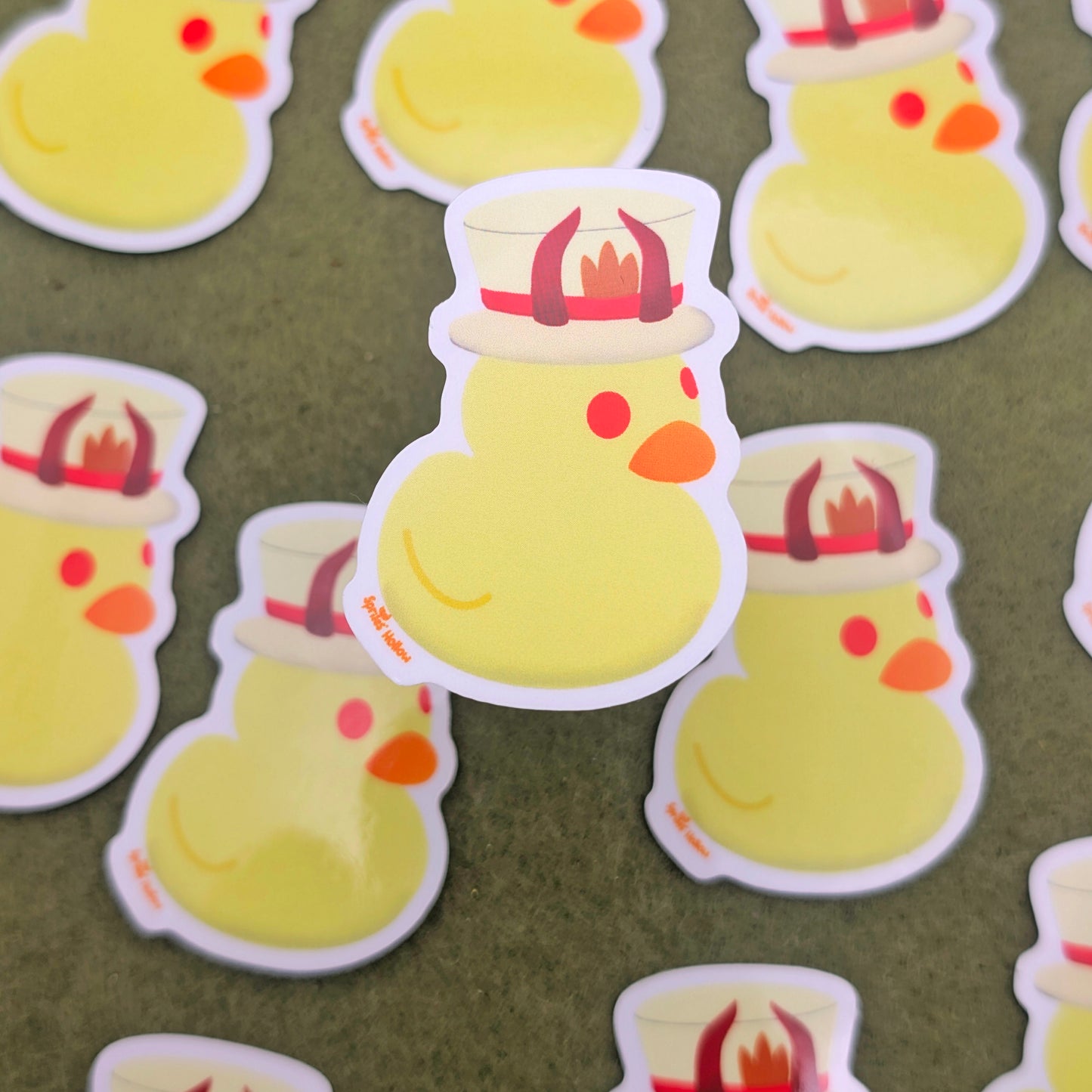 Quac(king) of Hell Rubber Ducky Clear Vinyl Sticker