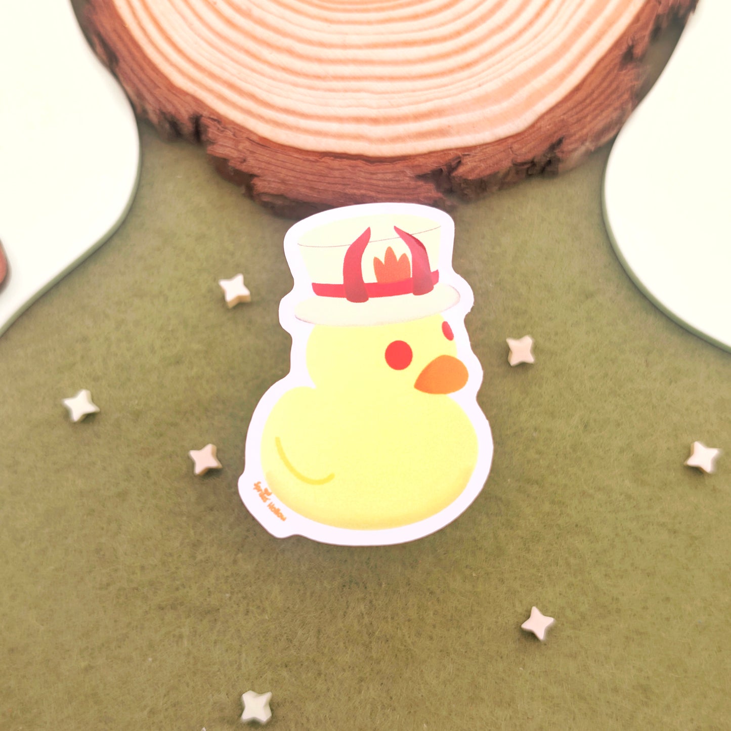 Quac(king) of Hell Rubber Ducky Clear Vinyl Sticker