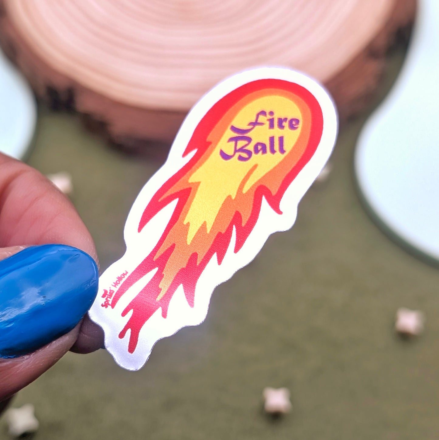 Fireball Metallic Vinyl Sticker