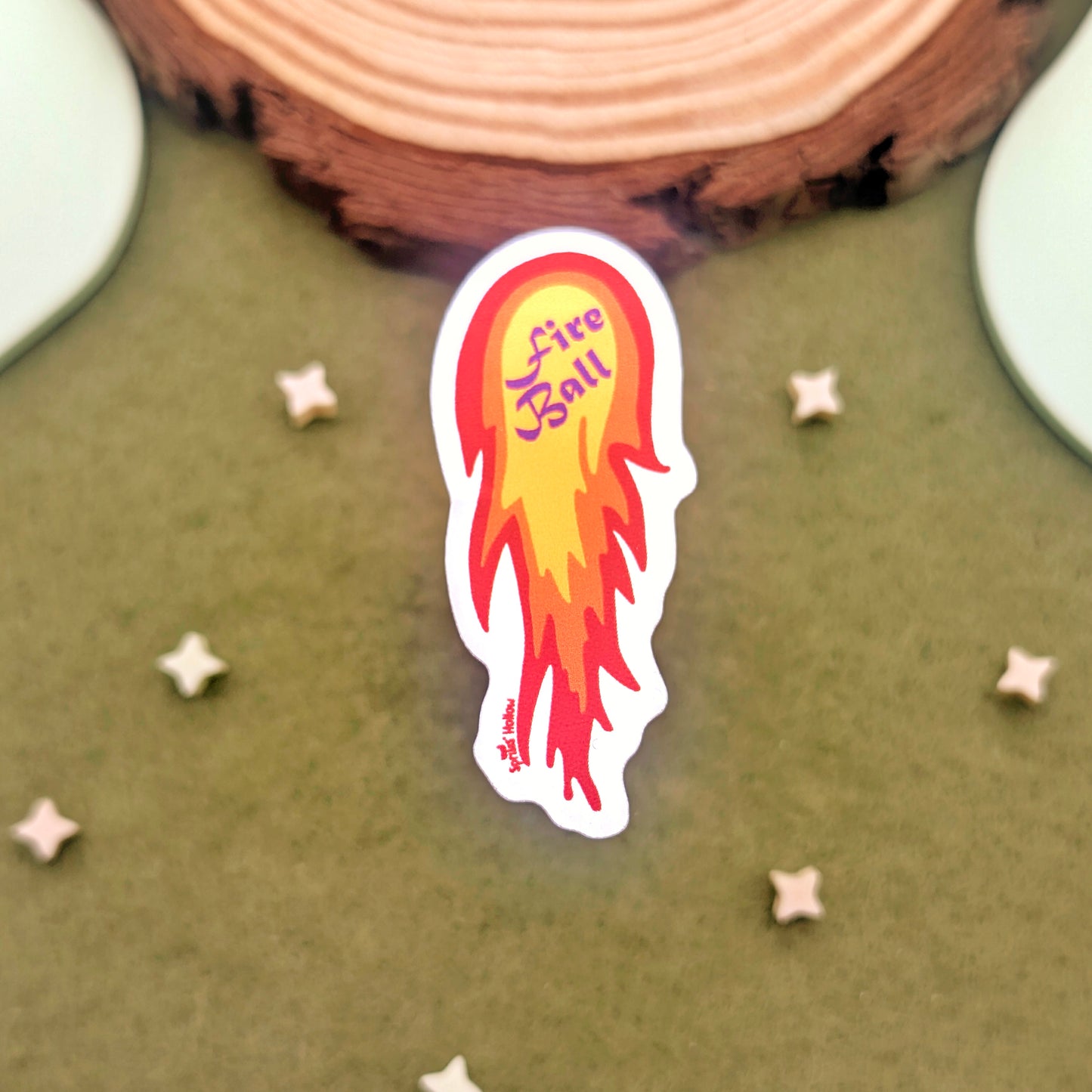 Fireball Metallic Vinyl Sticker