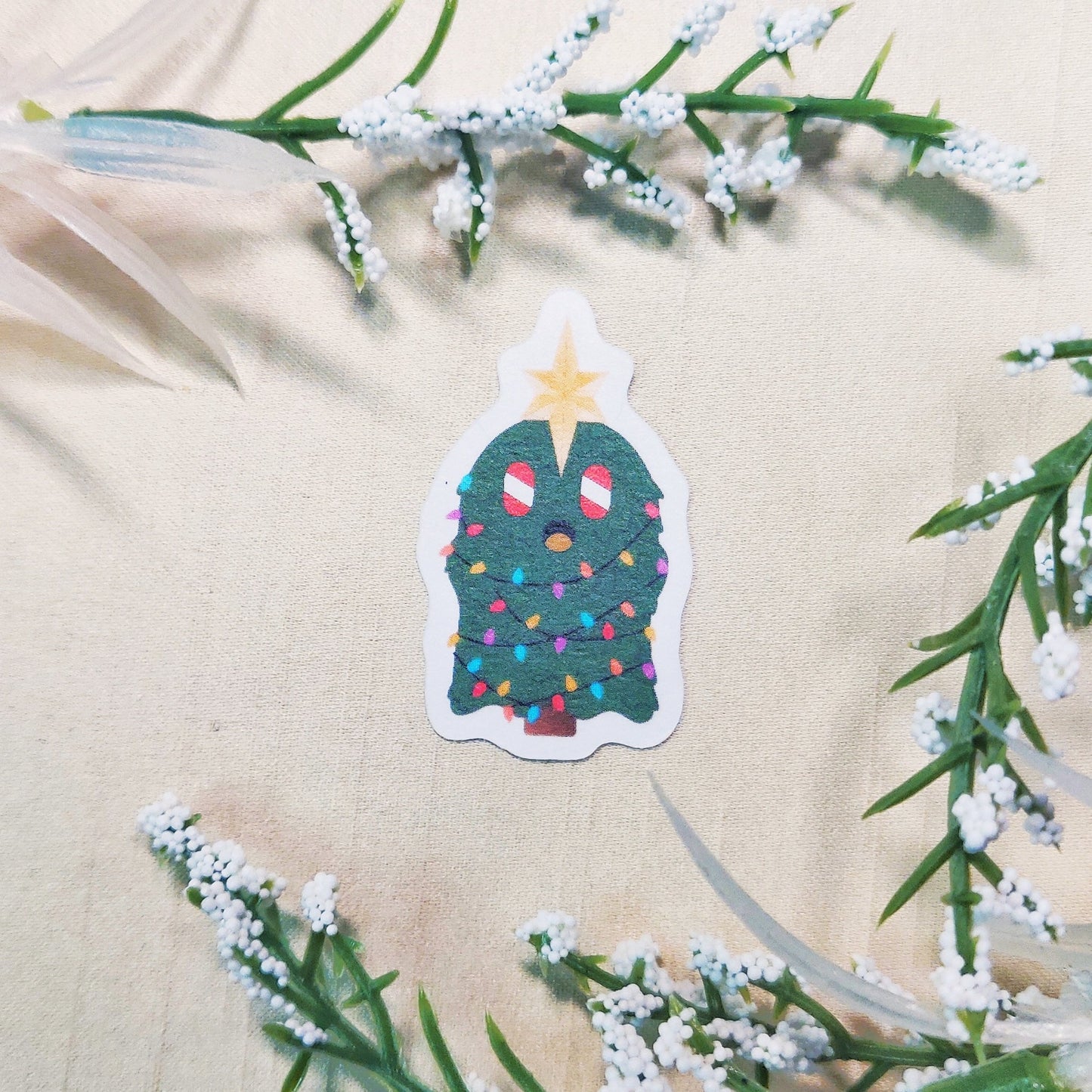 Christmas Tree Ghost Washi Tape Sticker
