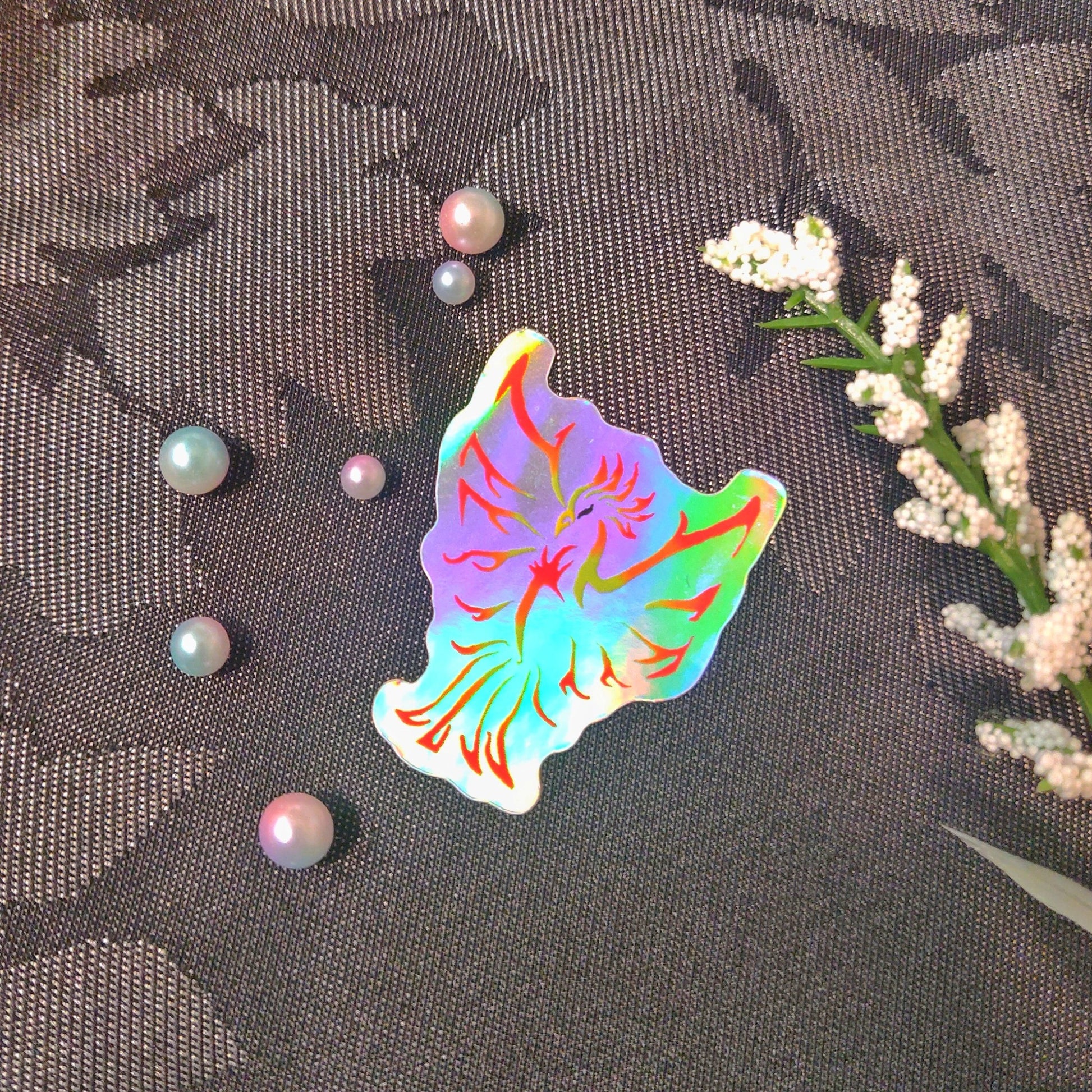Fire Phoenix Holographic Sticker