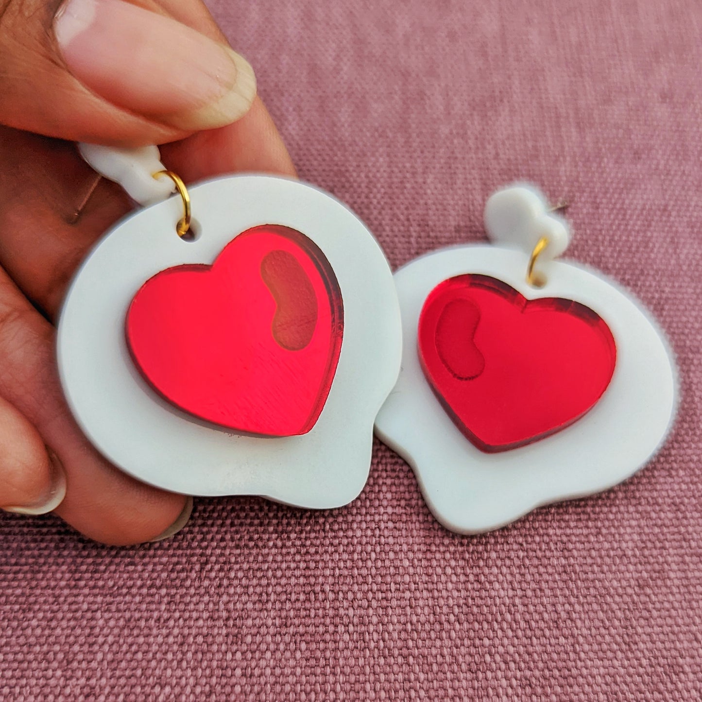 Heart Thought Bubble Dangle Earring