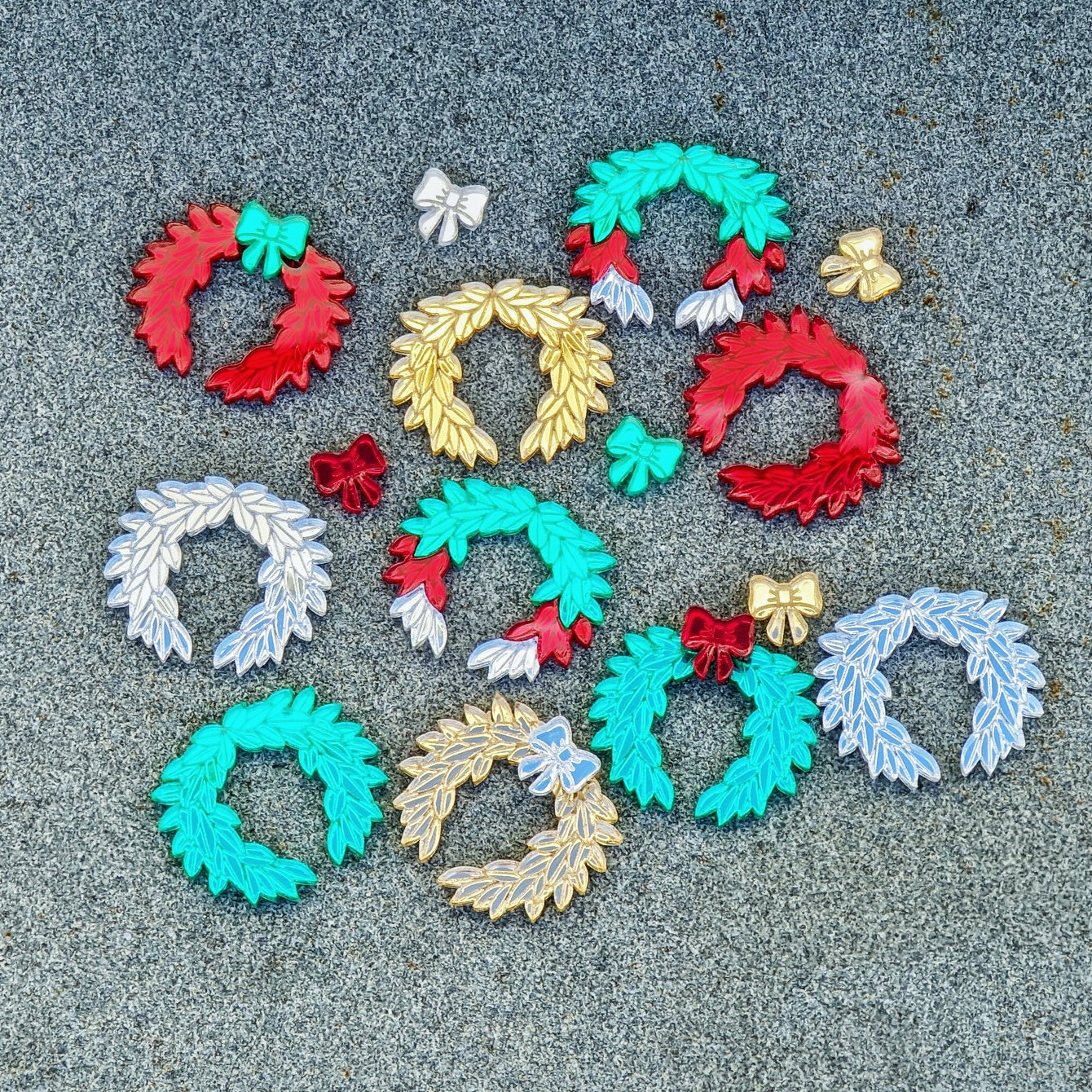 Holiday Laurel Wreath Dangle Earrings