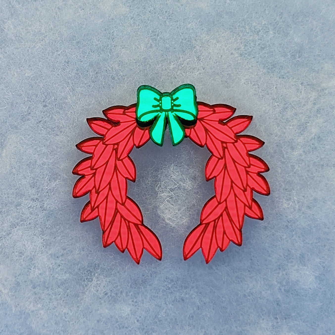 Holiday Laurel Wreath Brooch Pin