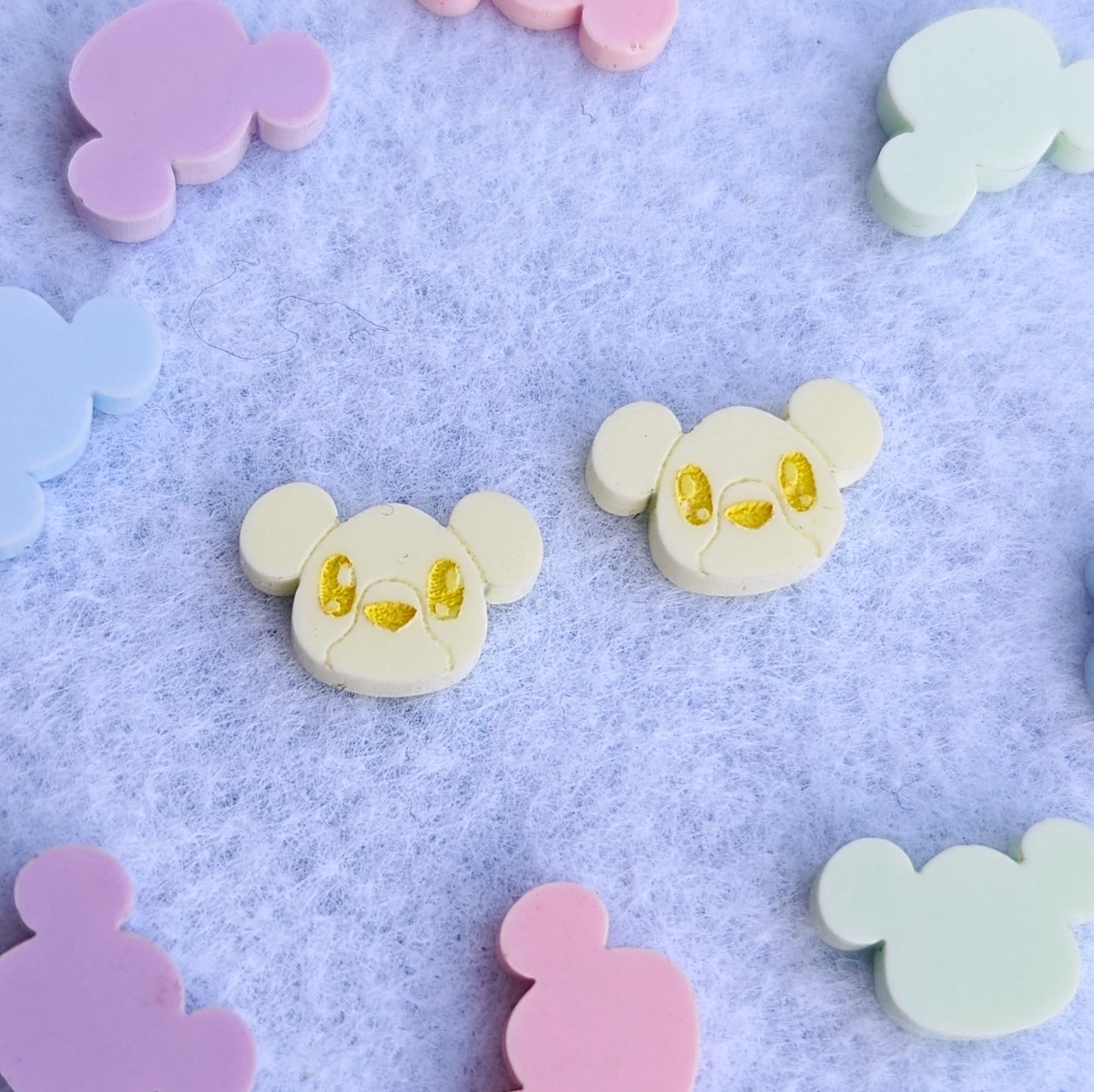 Pastel Bear Colorful Dangle Earrings