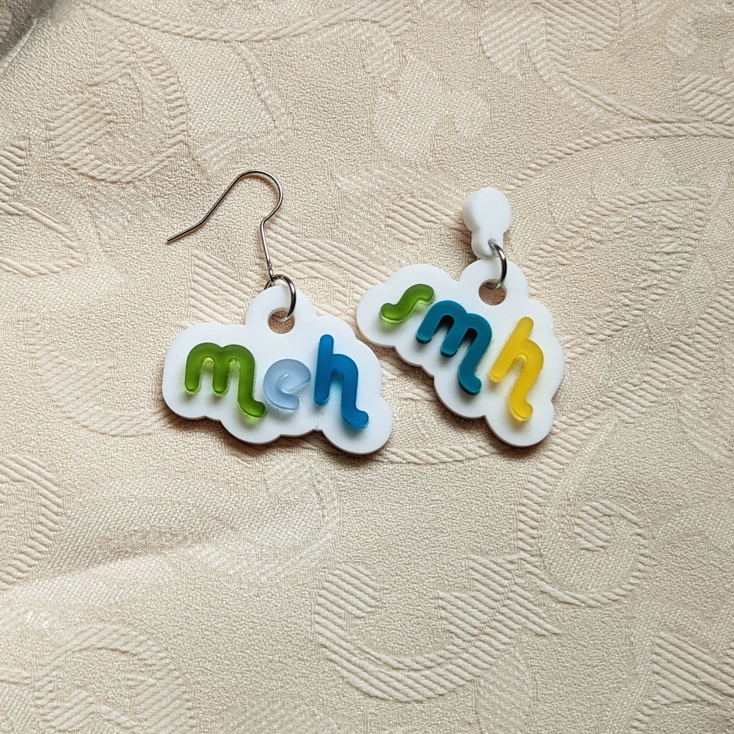 Meh and SMH Statement Earrings