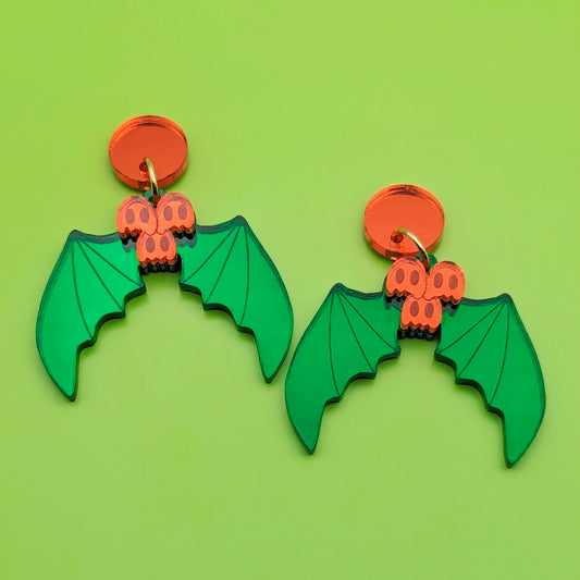 Spooky Holly Winter Statement Earrings