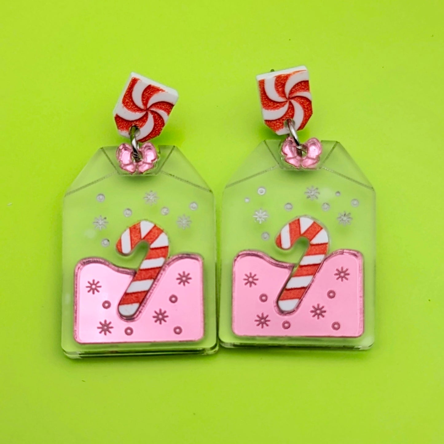 Peppermint Tea Dreamy Acrylic Earrings