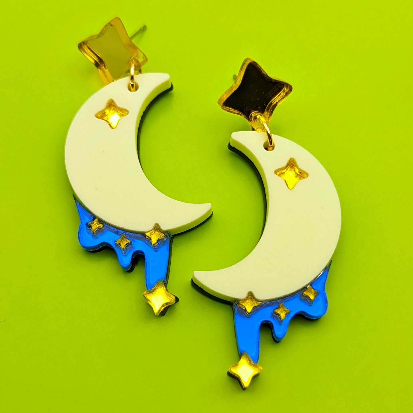 Moon Drip Dangle Earring