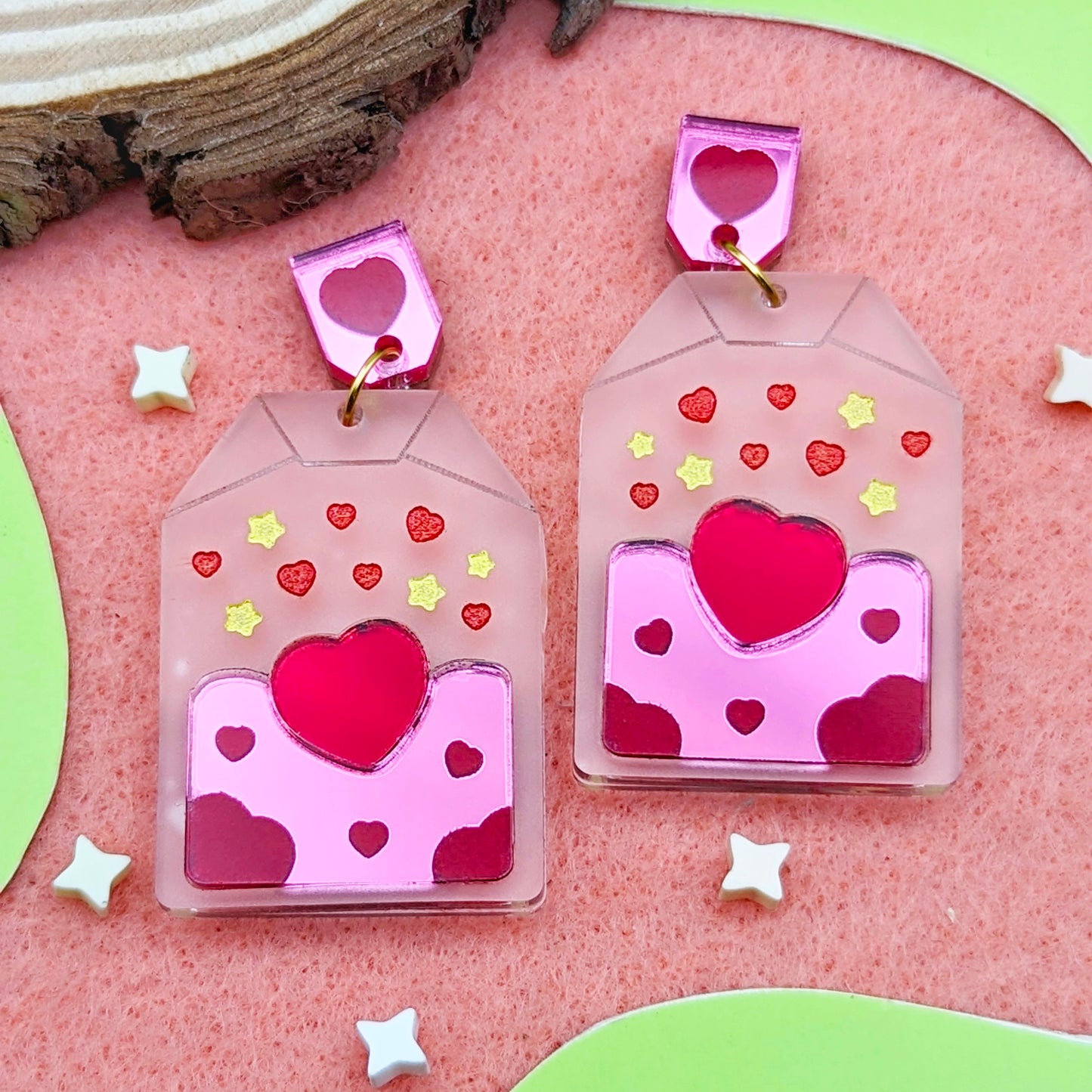 Heart Tea Dreamy Acrylic Earrings