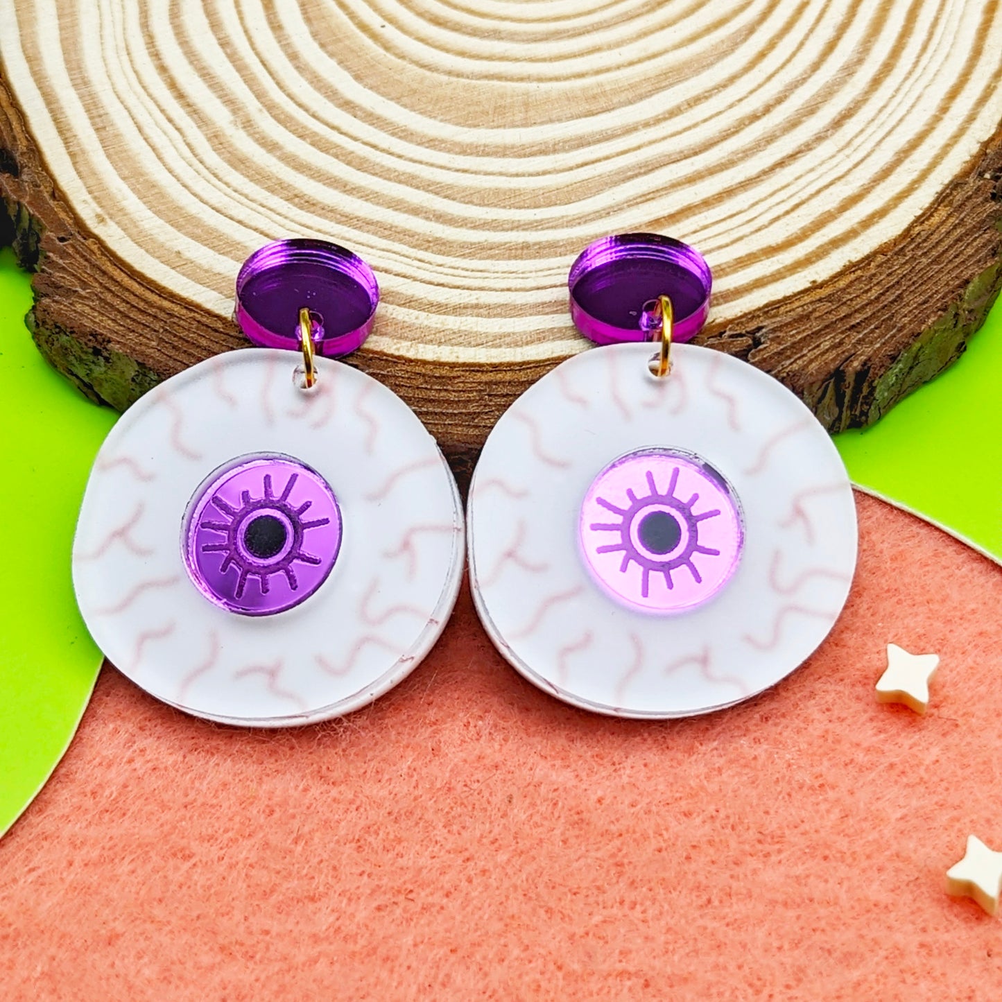 Eyeball Colorful Acrylic Earrings