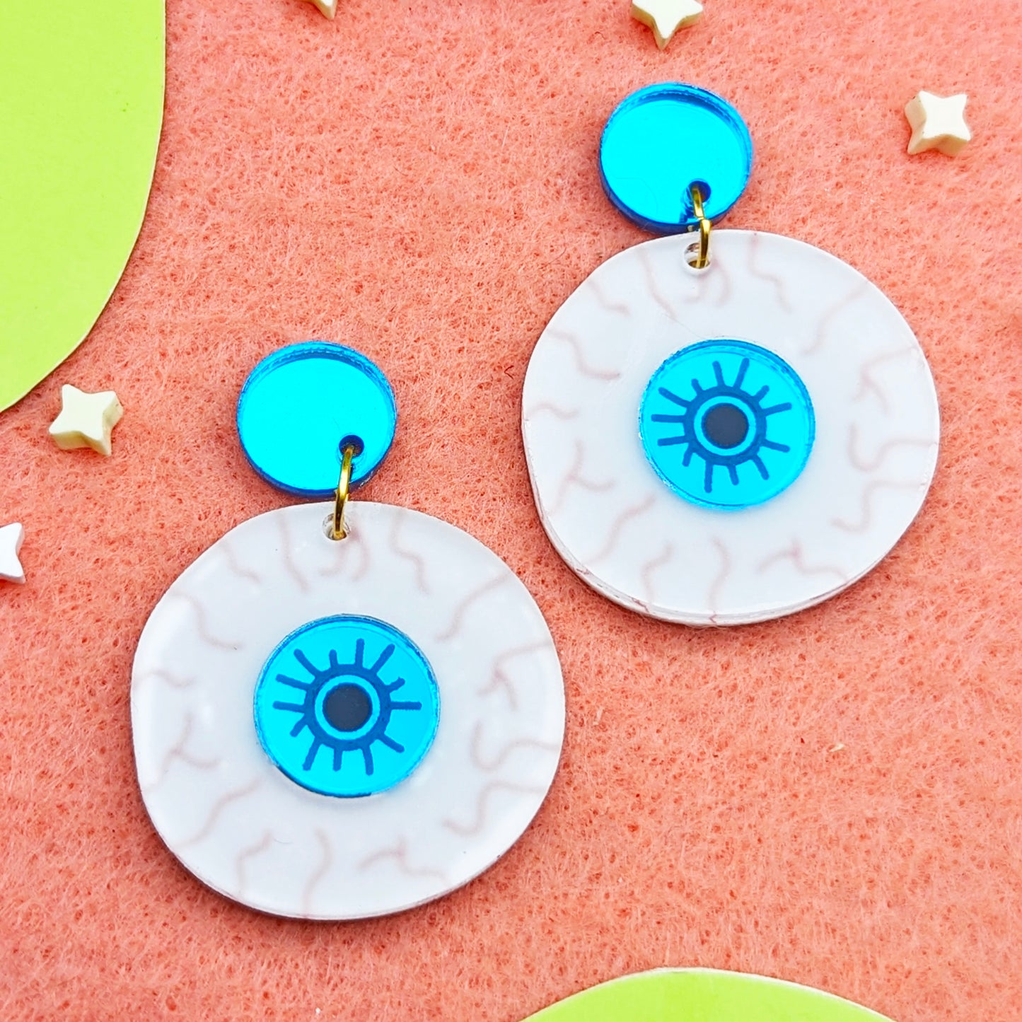 Eyeball Colorful Acrylic Earrings