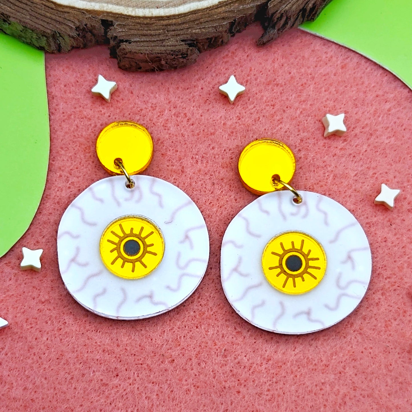 Eyeball Colorful Acrylic Earrings