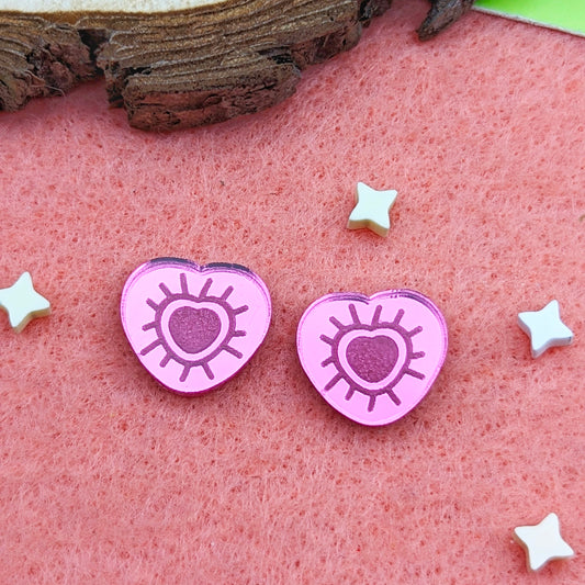 Heartthrob Pink Stud Earrings