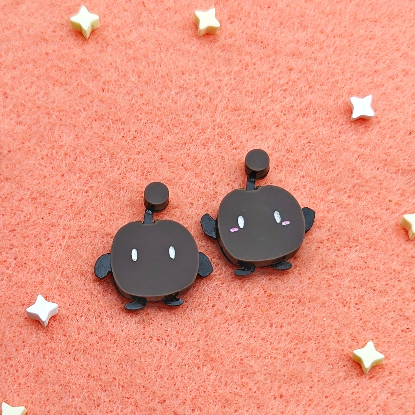 Chocolate Junimo Stud Earrings