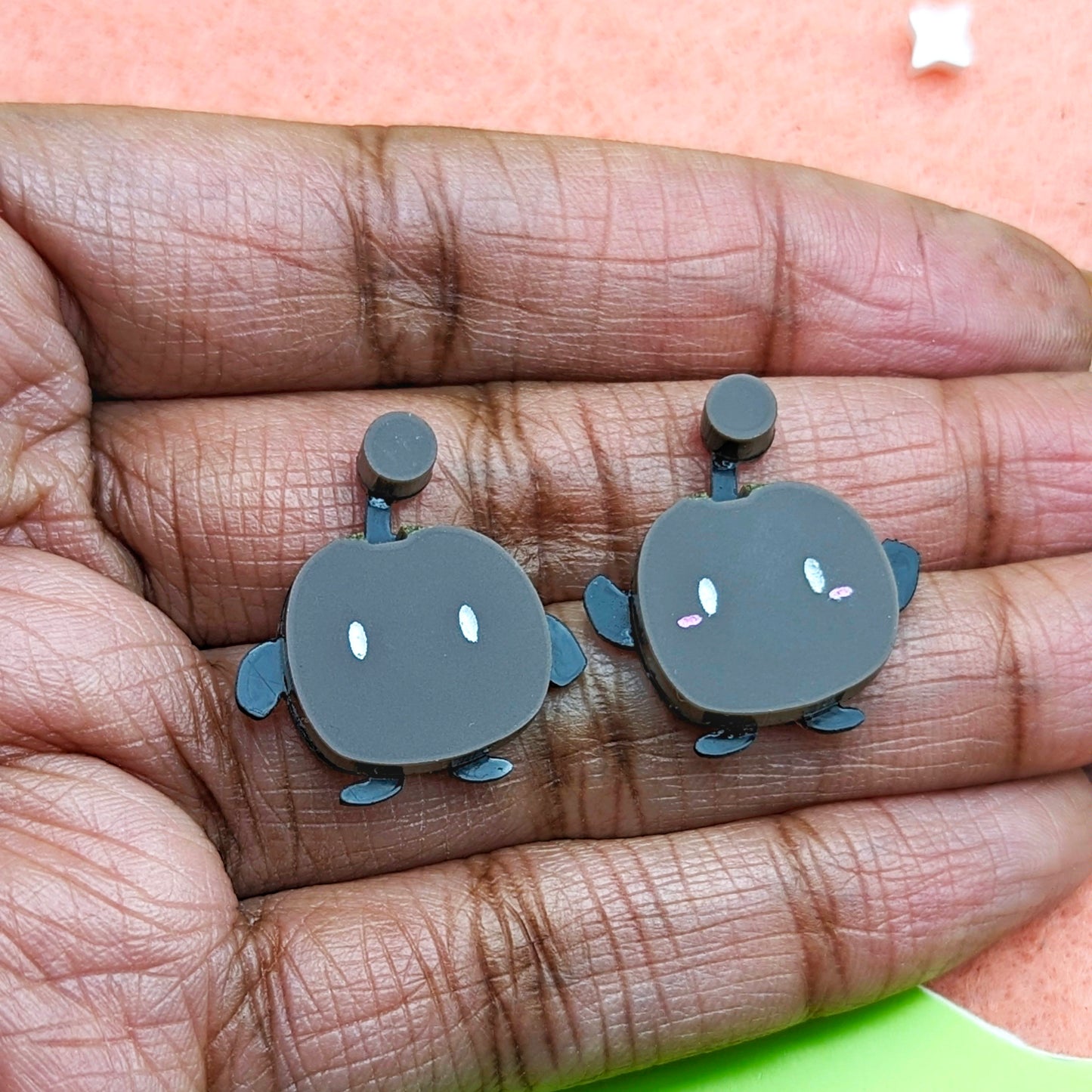 Chocolate Junimo Stud Earrings