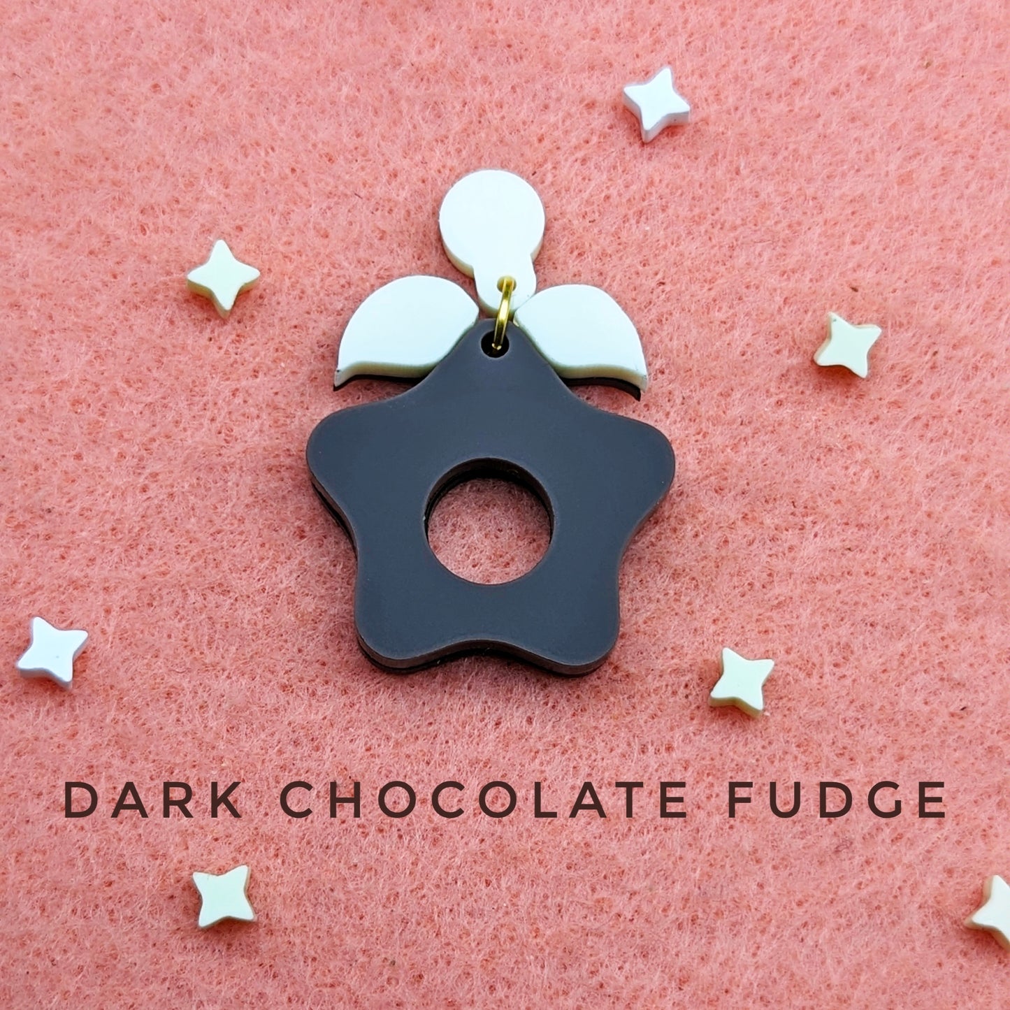 Chocolate Stardrop Dangle Earrings