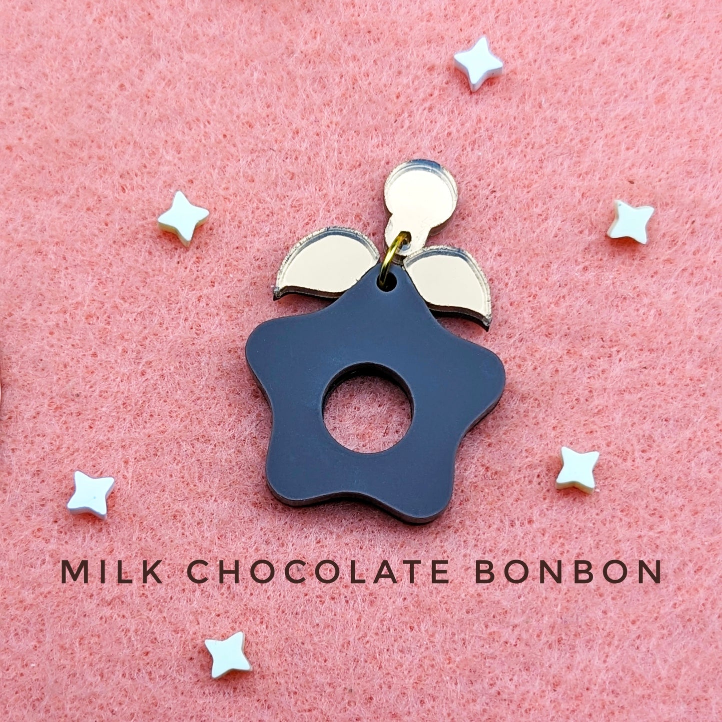 Chocolate Stardrop Dangle Earrings