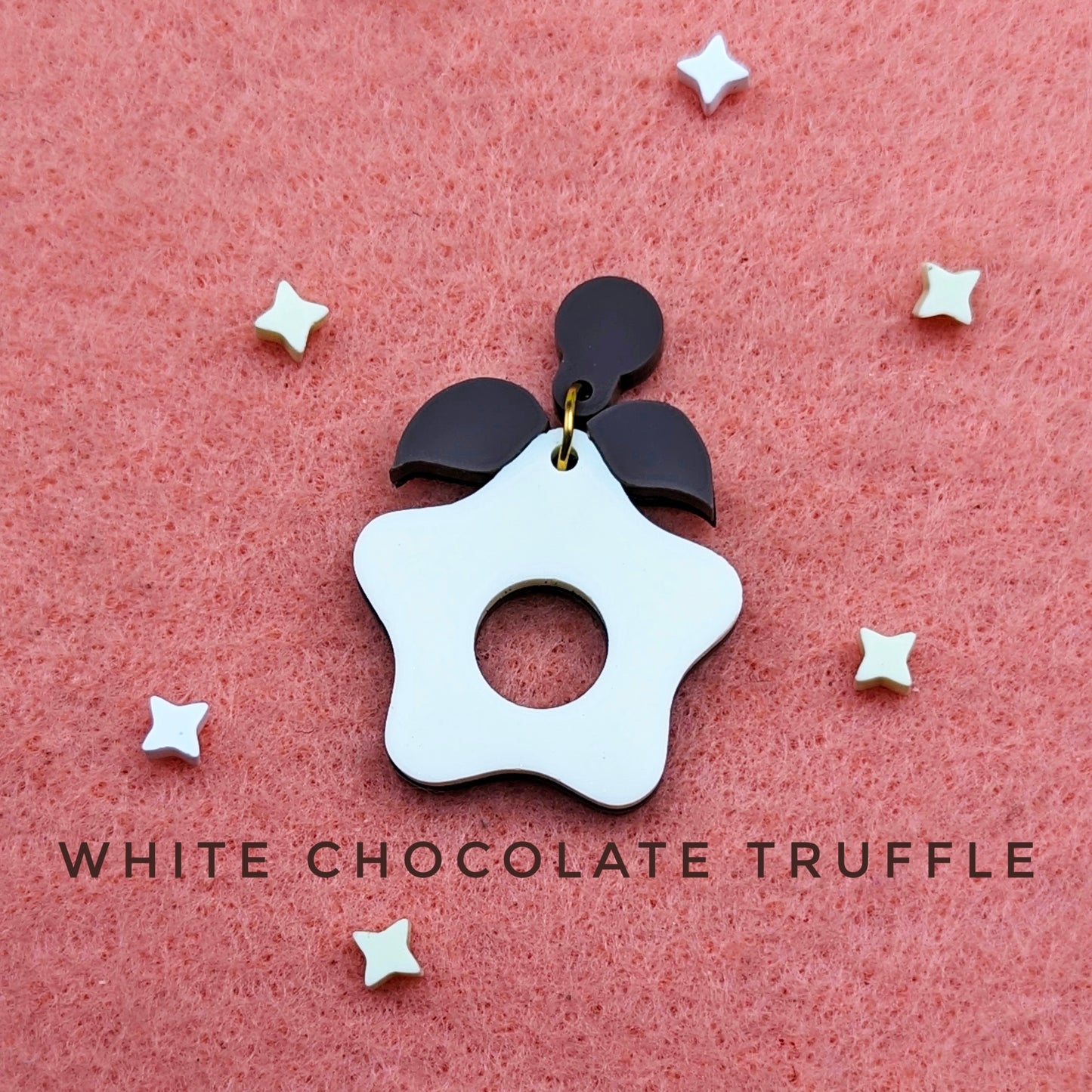 Chocolate Stardrop Dangle Earrings