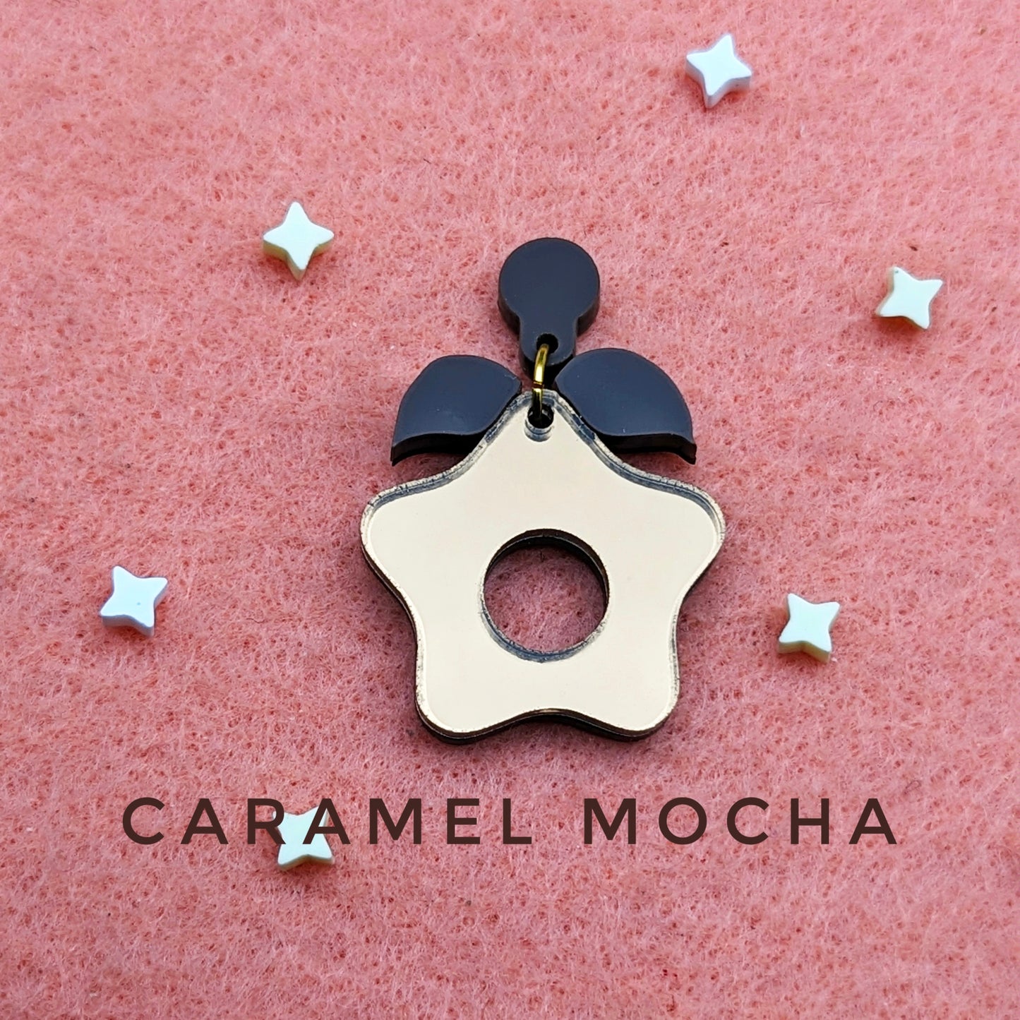 Chocolate Stardrop Dangle Earrings