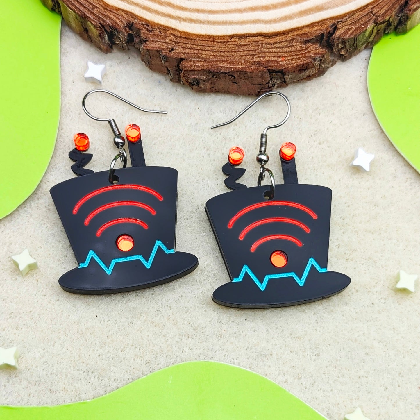 Vox TV Hat Earrings