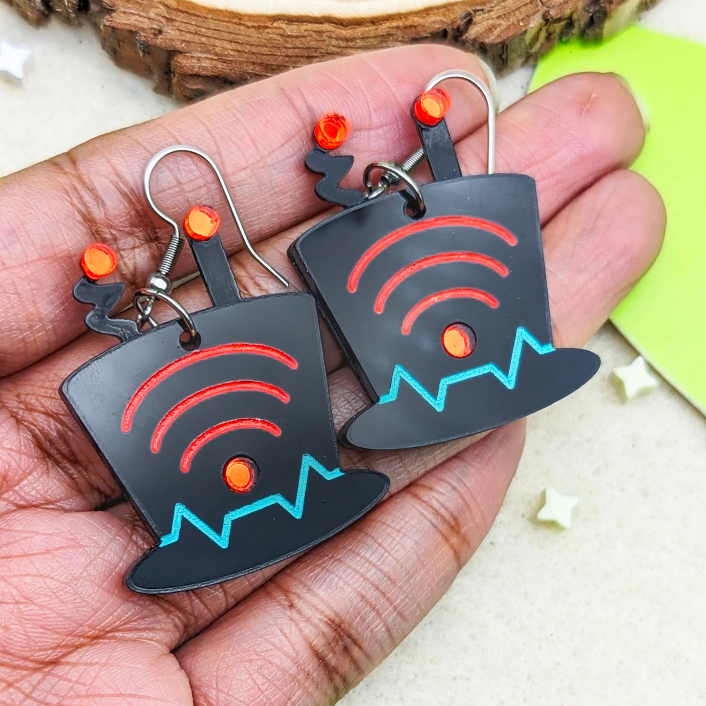 Vox TV Hat Earrings