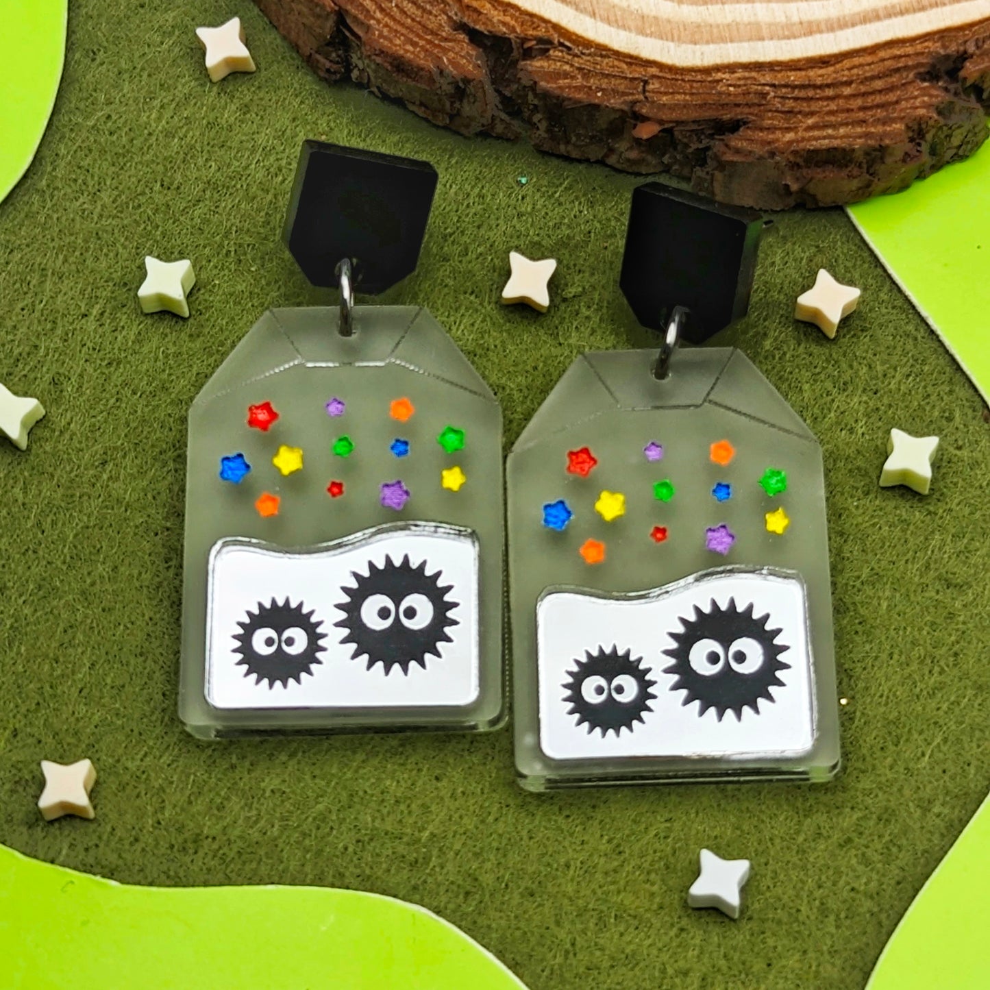 Soot Tea Colorful Statement Earrings