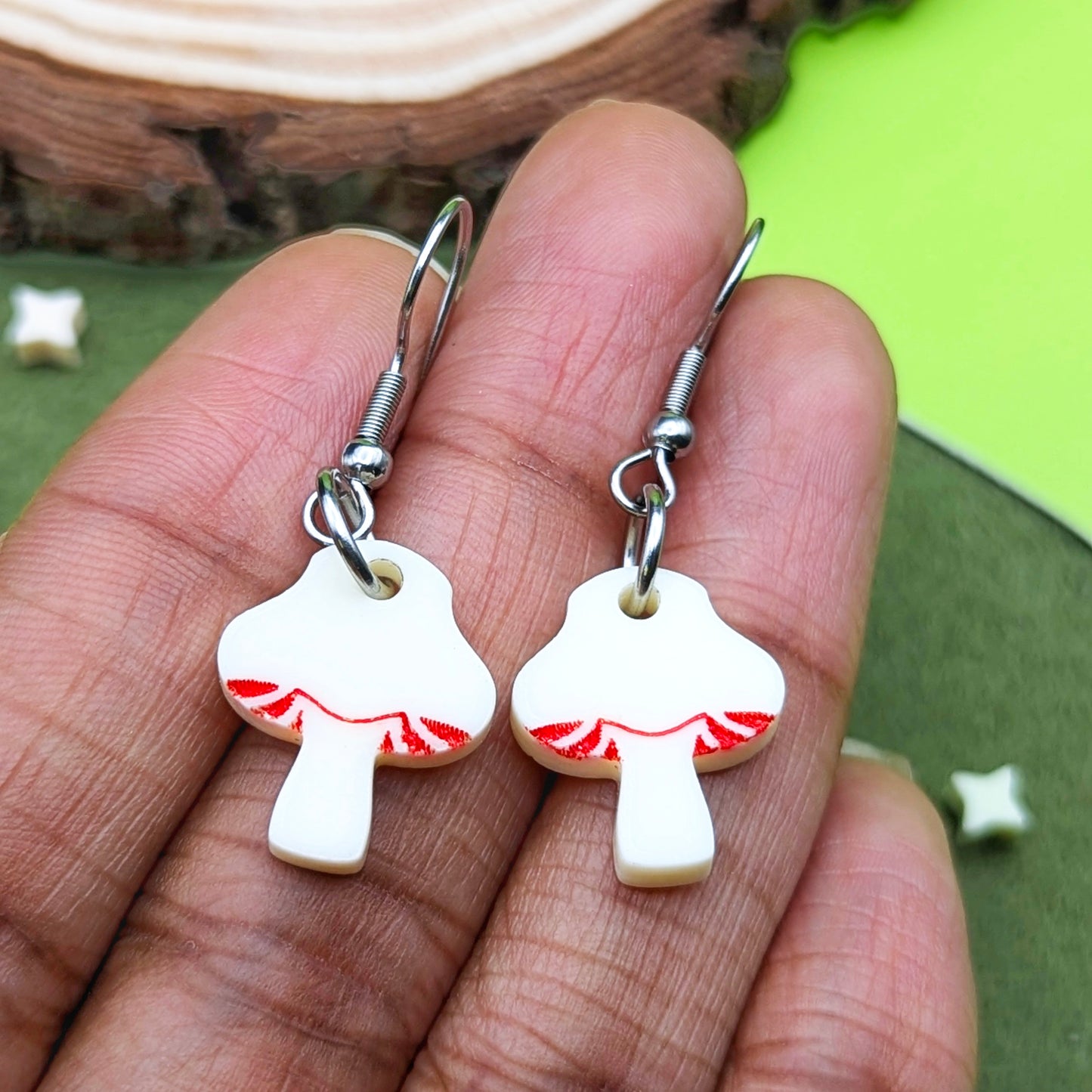 Mini Mushroom Earrings