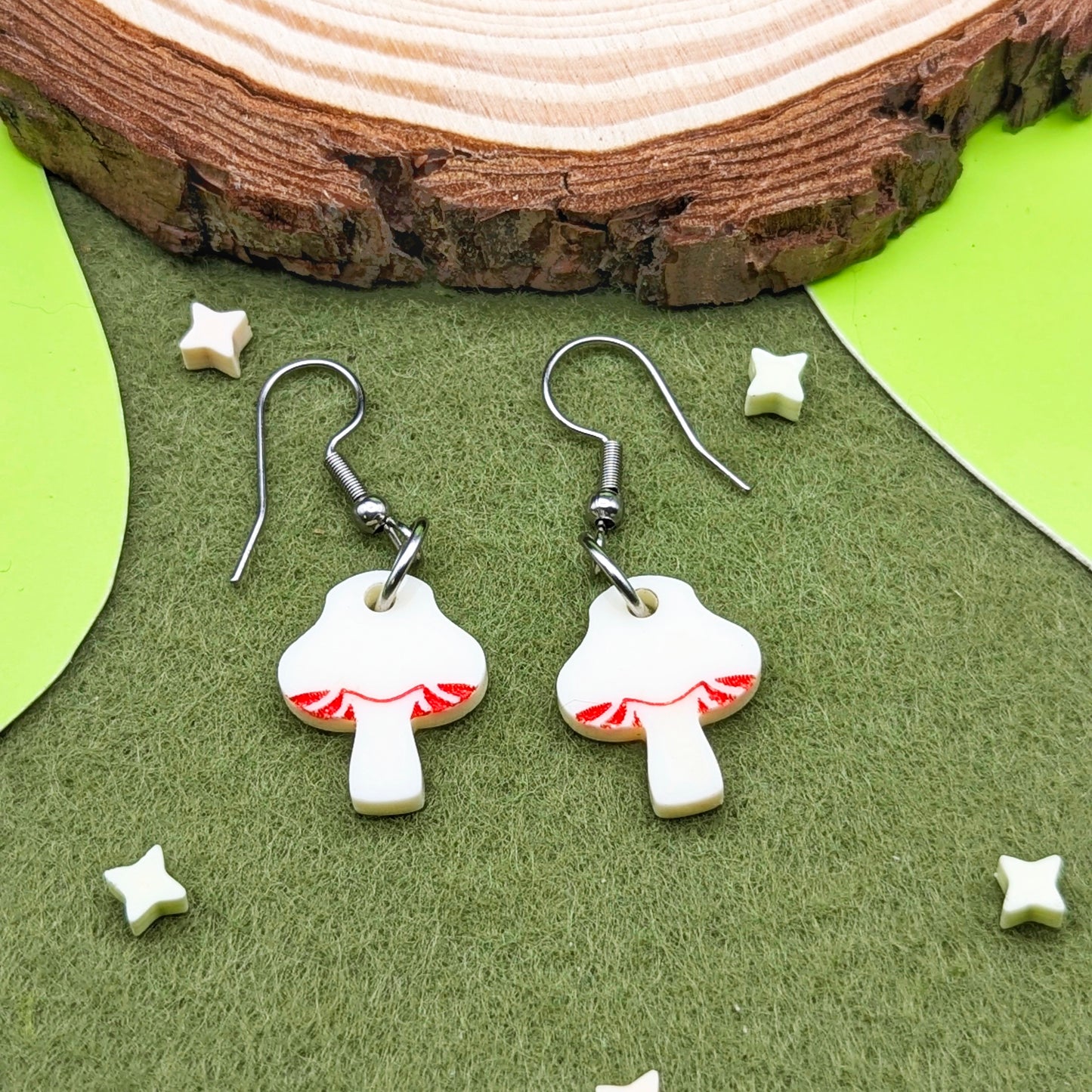 Mini Mushroom Earrings