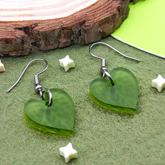 Mini Heart Leaf Earrings