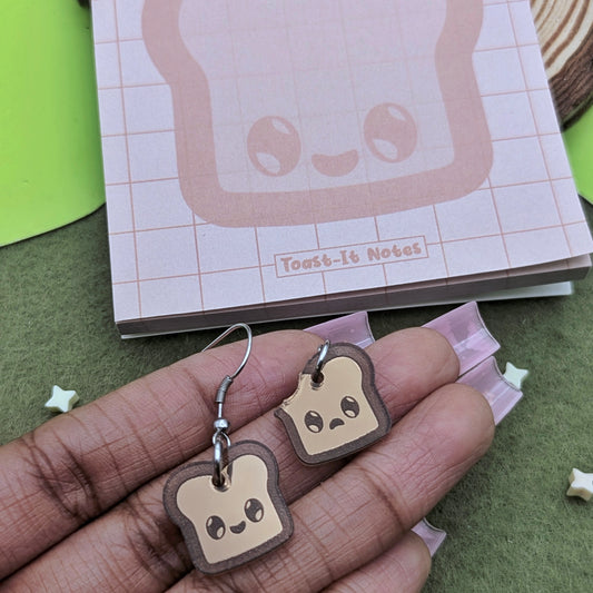 Toast-It Note Earring + Stationery Bundle