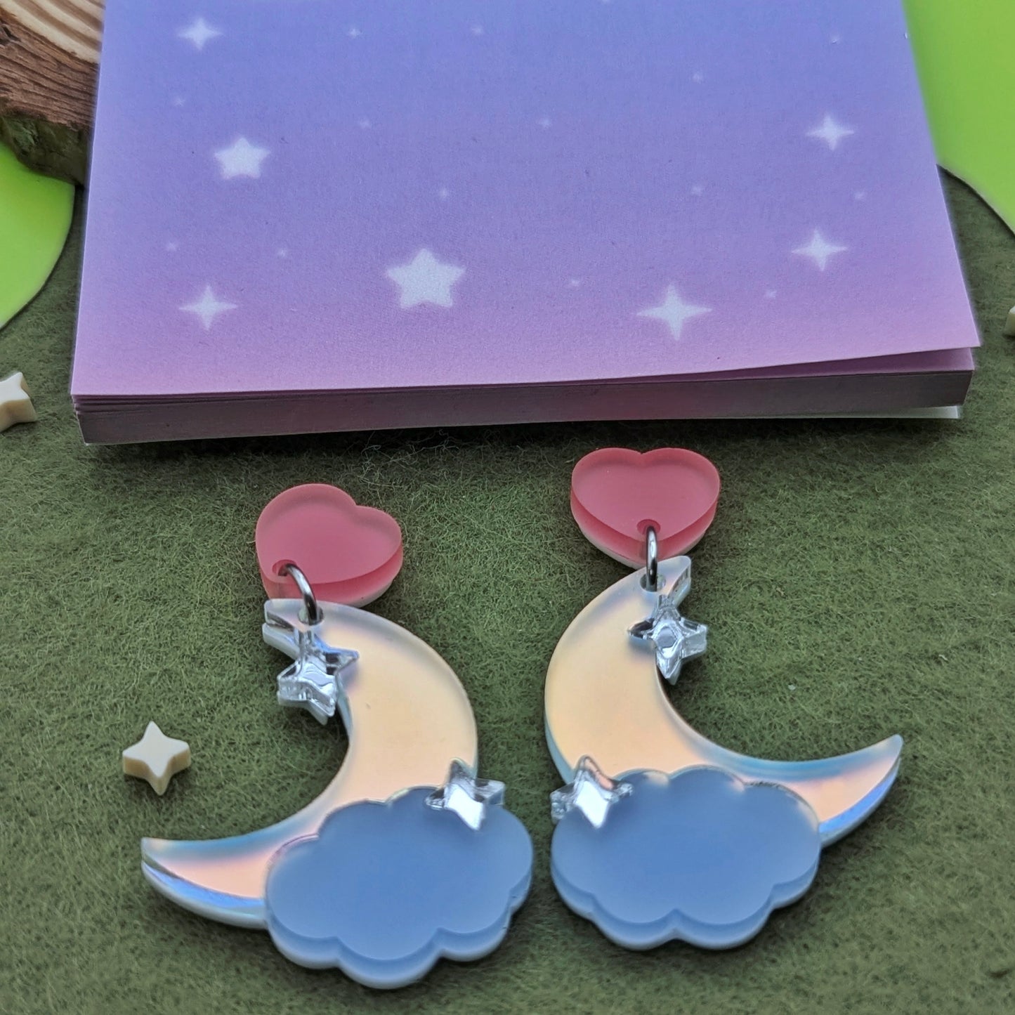 Pastel Skies Earring + Stationery Bundle