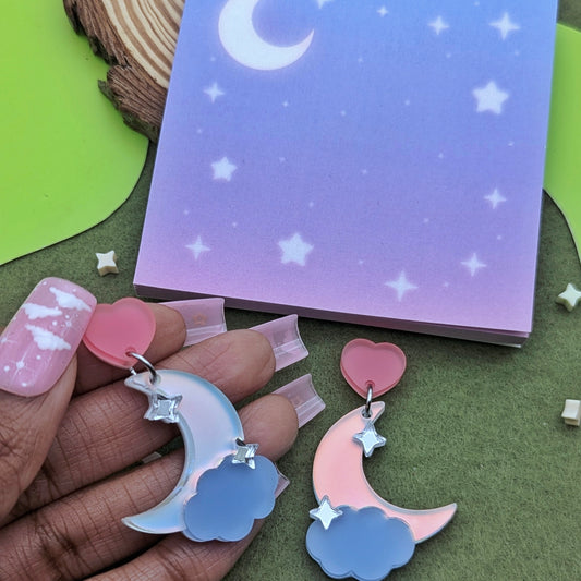 Pastel Skies Earring + Stationery Bundle